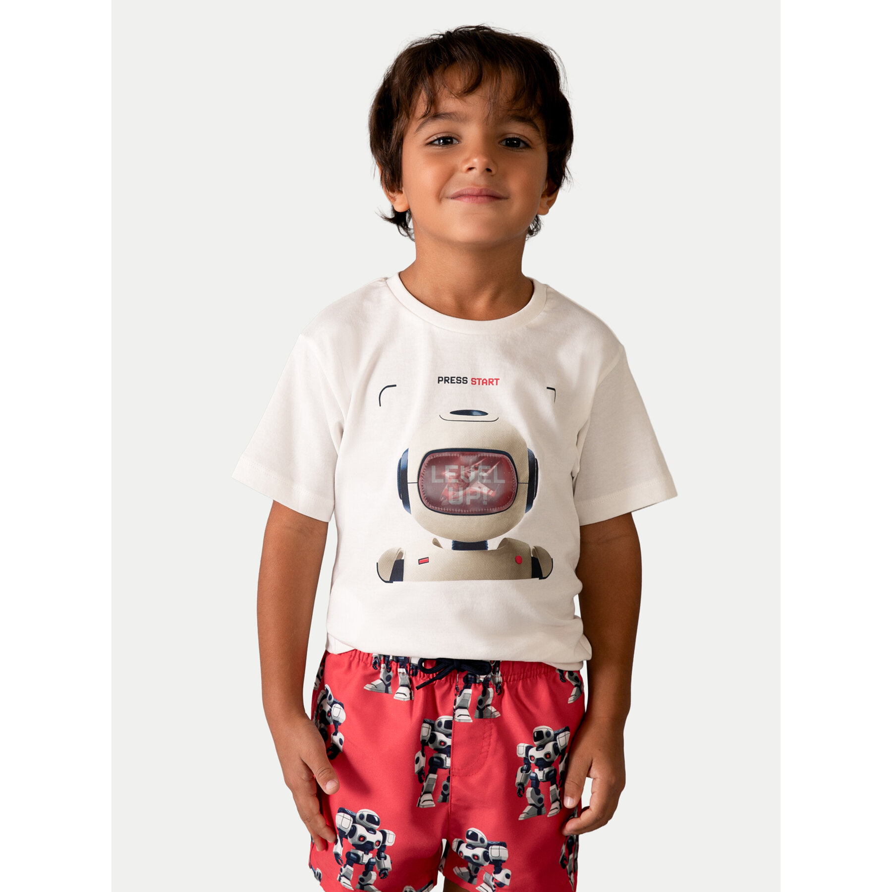 Mayoral T-Shirt 3065 Écru Regular Fit