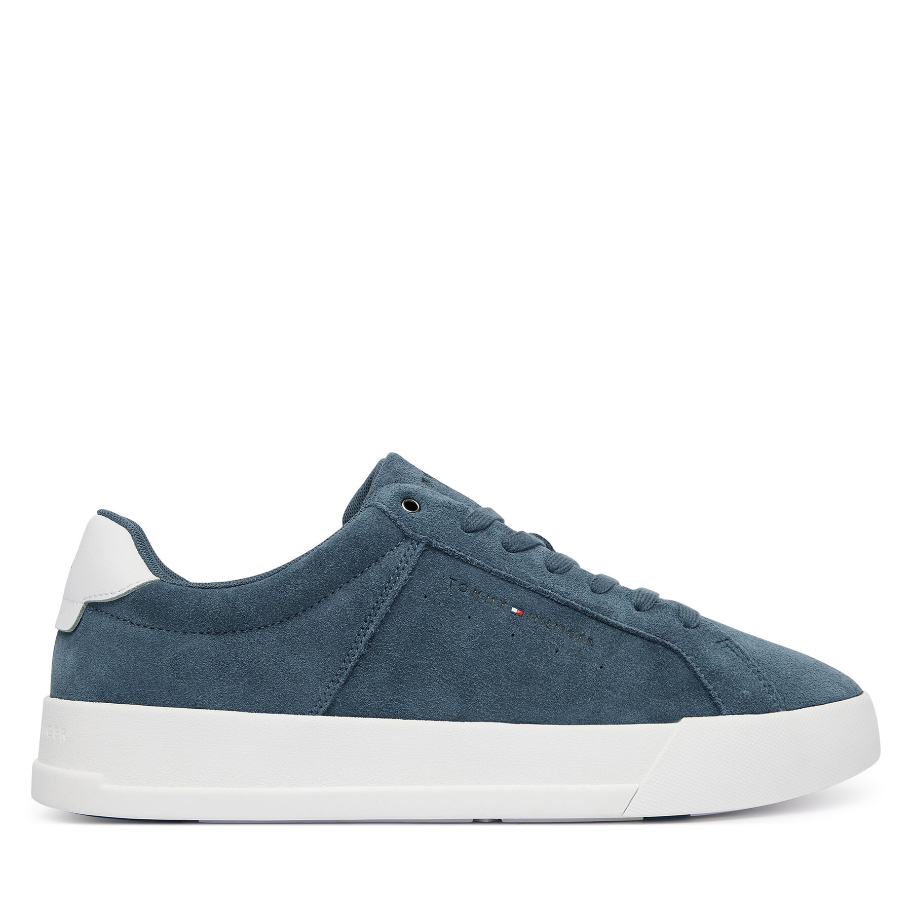 Tommy Hilfiger Sneakersy Th Court Suede FM0FM05824 Niebieski