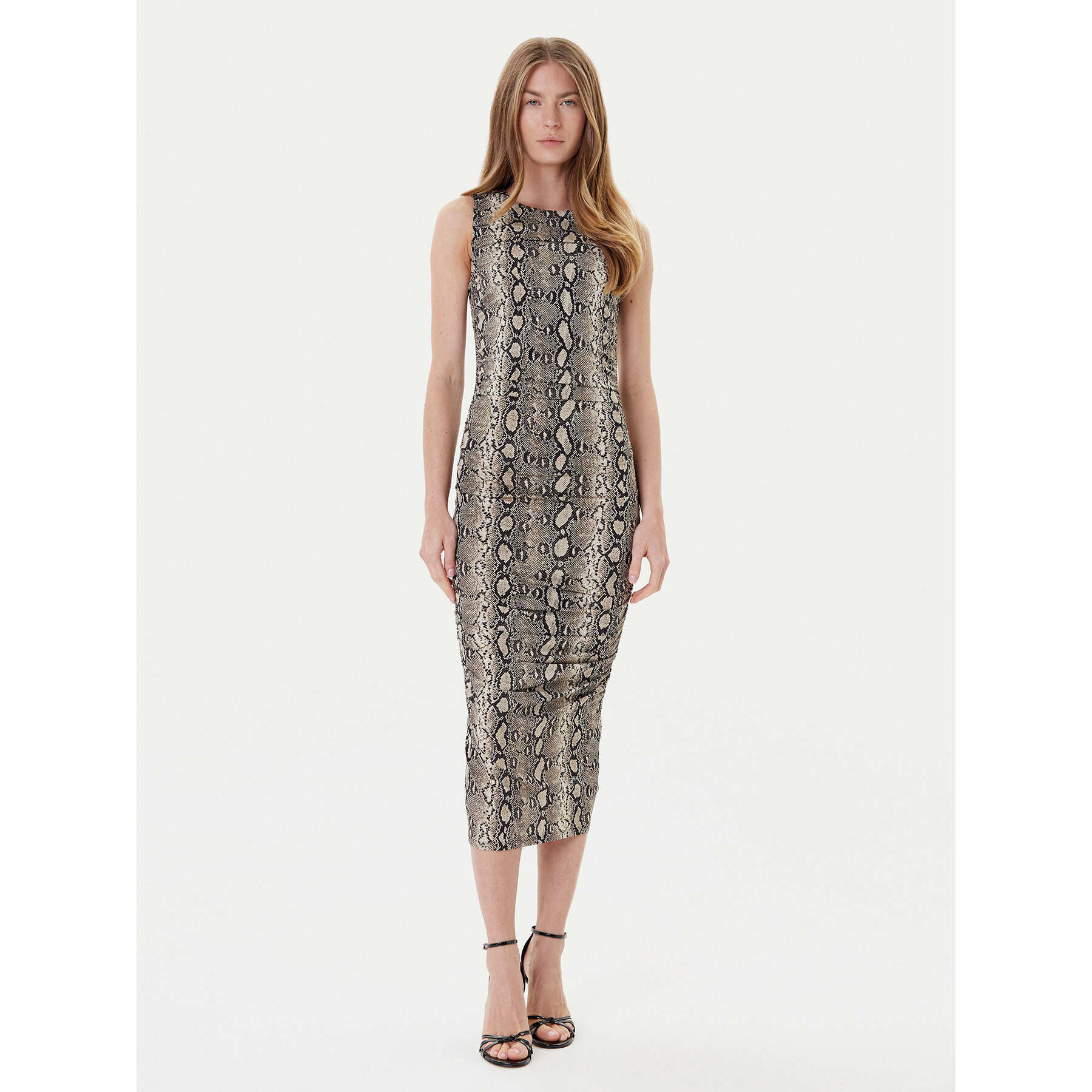 MICHAEL Michael Kors Sukienka koktajlowa MT58319HMC Beżowy Slim Fit