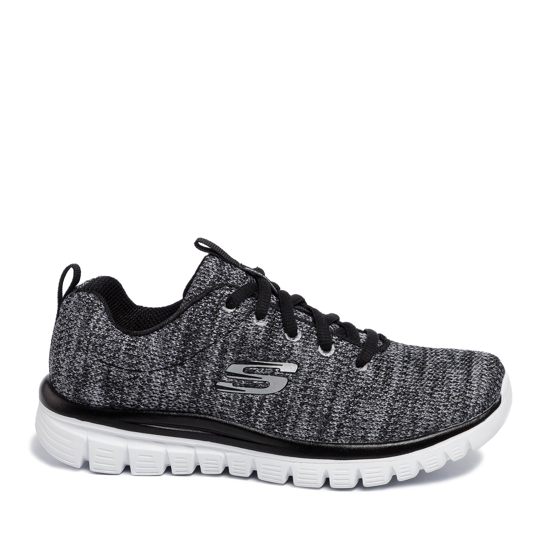 Skechers Sneakersy Twisted Fortune 12614/BKW Szary