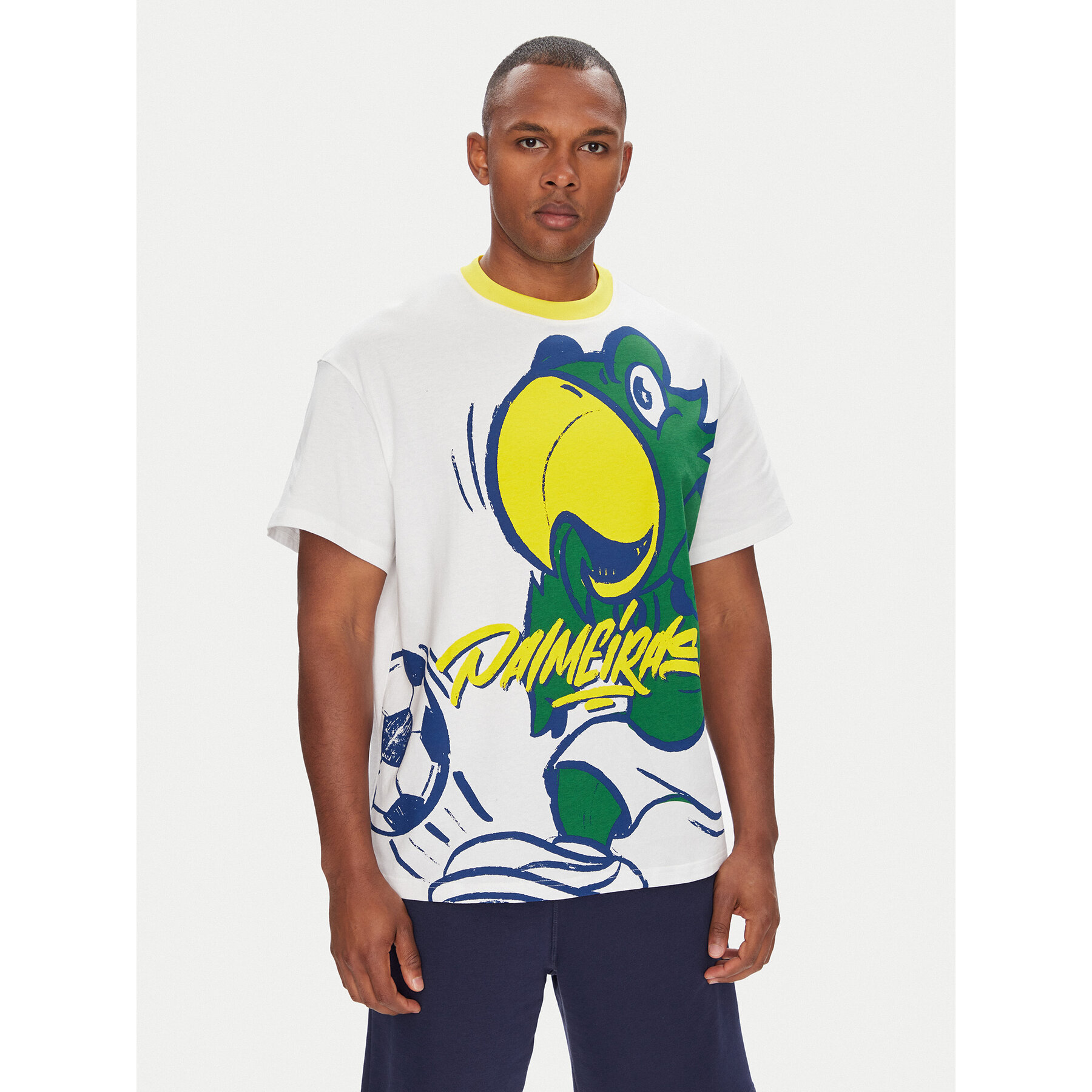 Puma T-Shirt CWC Hoops x Palmeiras 631705 Biały Regular Fit