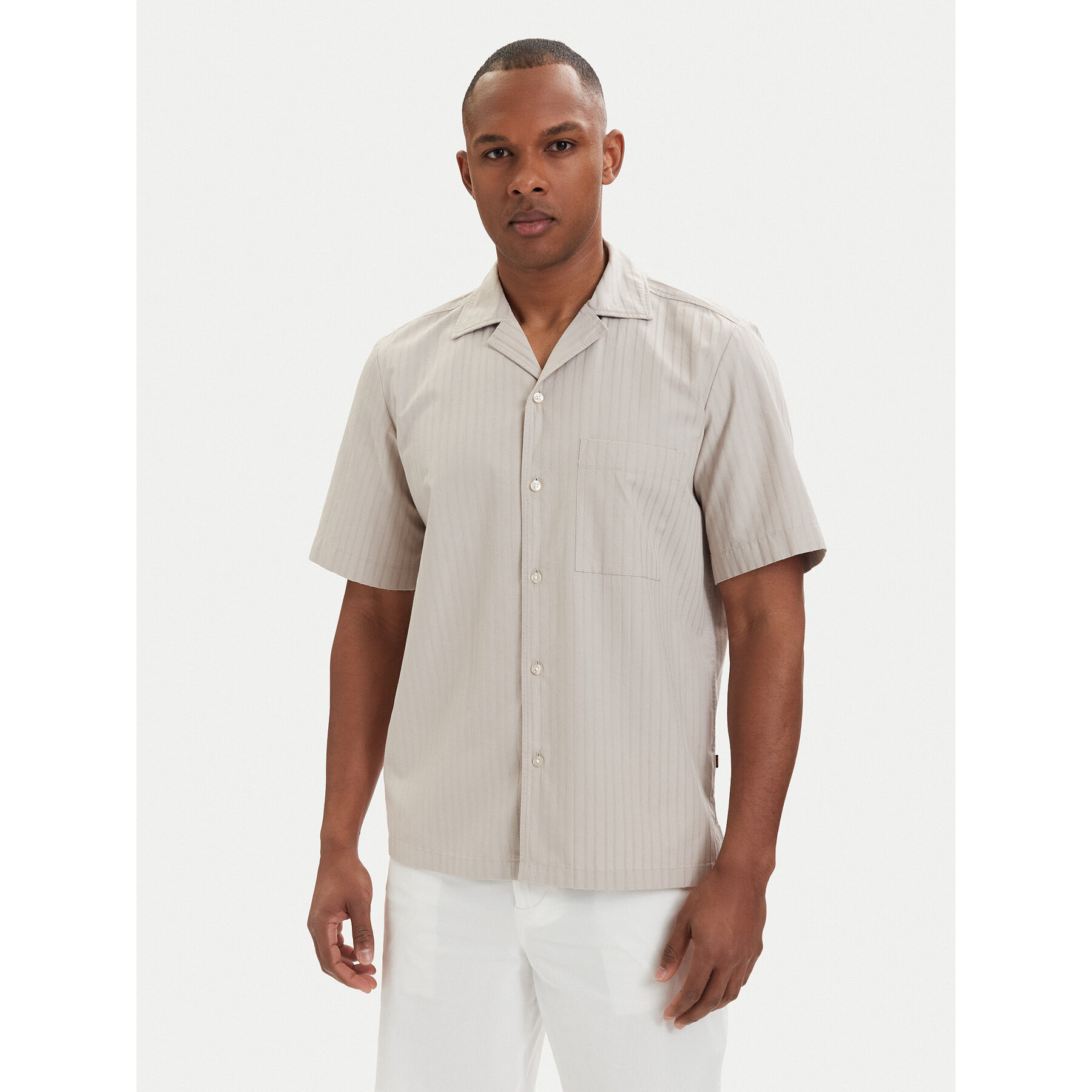 BOSS Koszula Rayer 50559321 Beżowy jasny Regular Fit