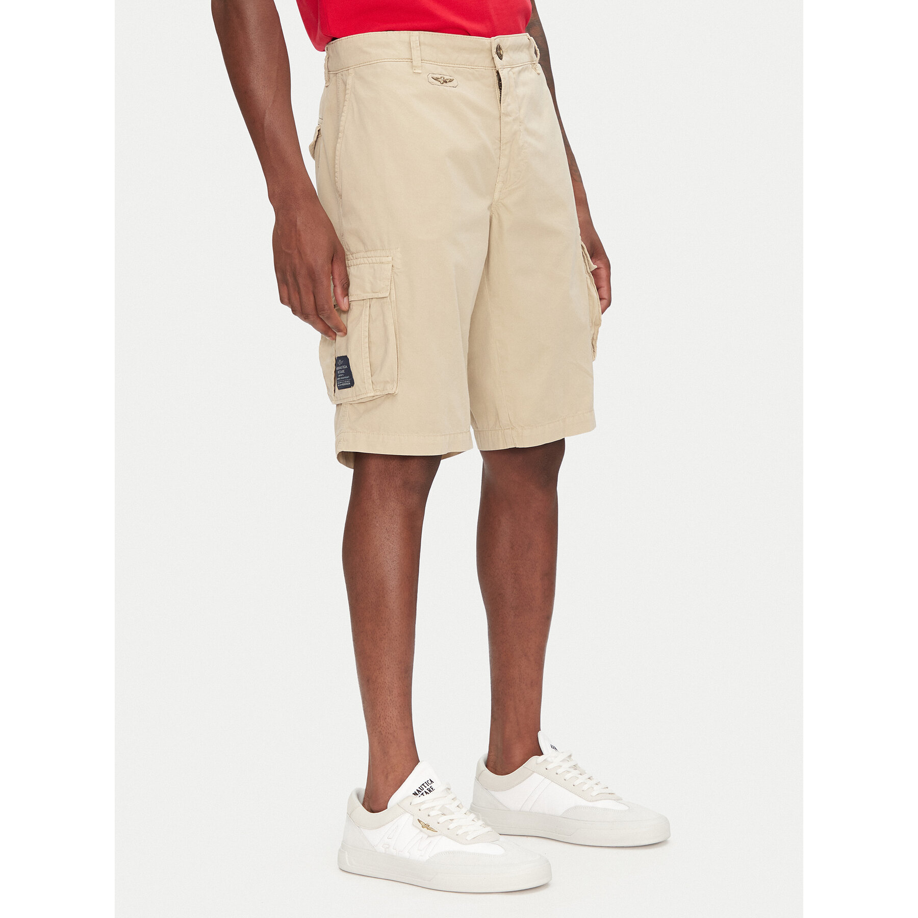 Aeronautica Militare Szorty materiałowe 251BE066CT1122 Beżowy Regular Fit