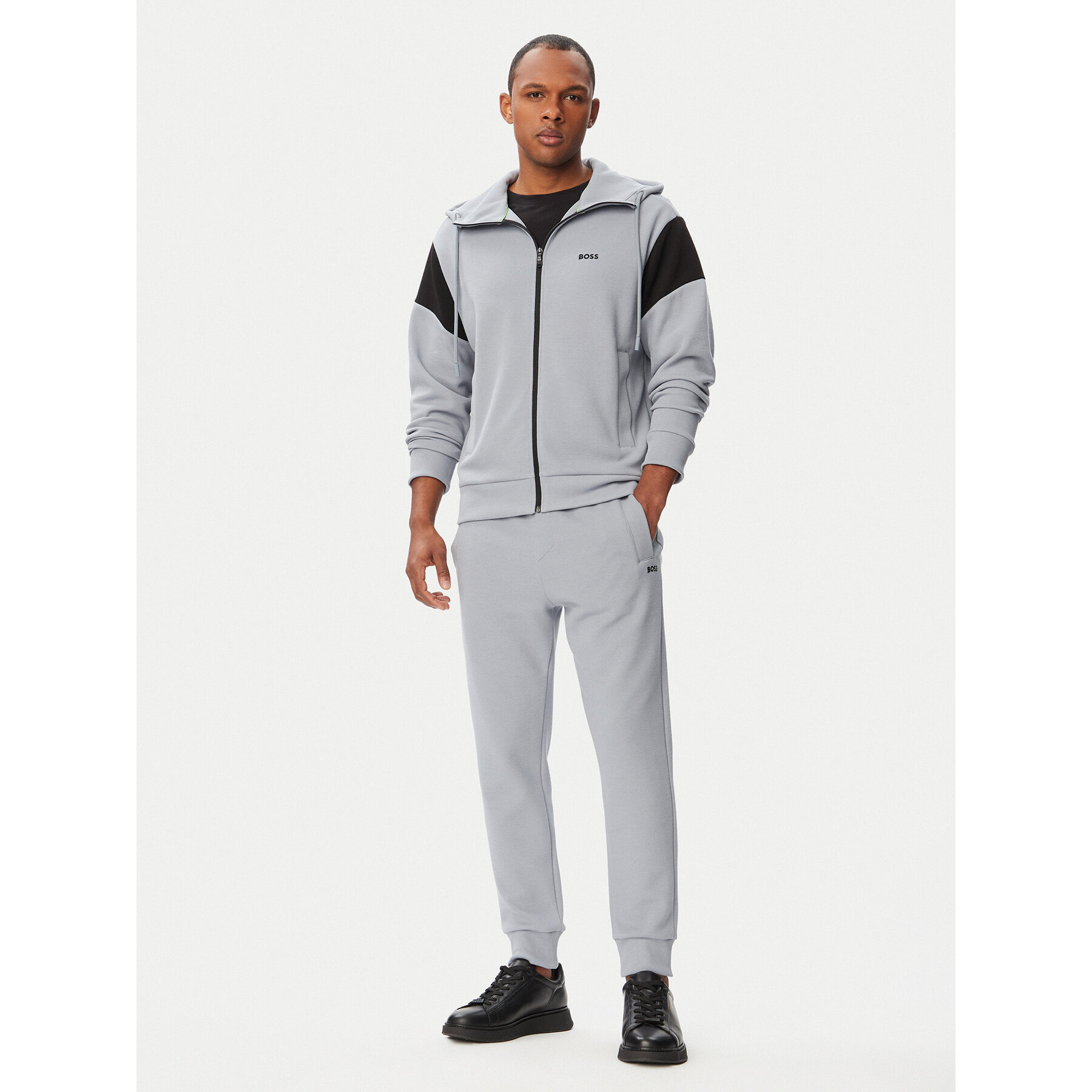 BOSS Dres SW 50569918 Szary ciemny Regular Fit