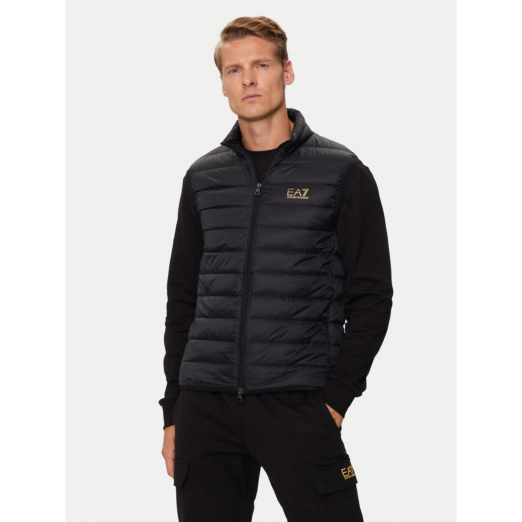 EA7 Emporio Armani Kamizelka 8NPQ06 PNGPZ 0208 Czarny Regular Fit