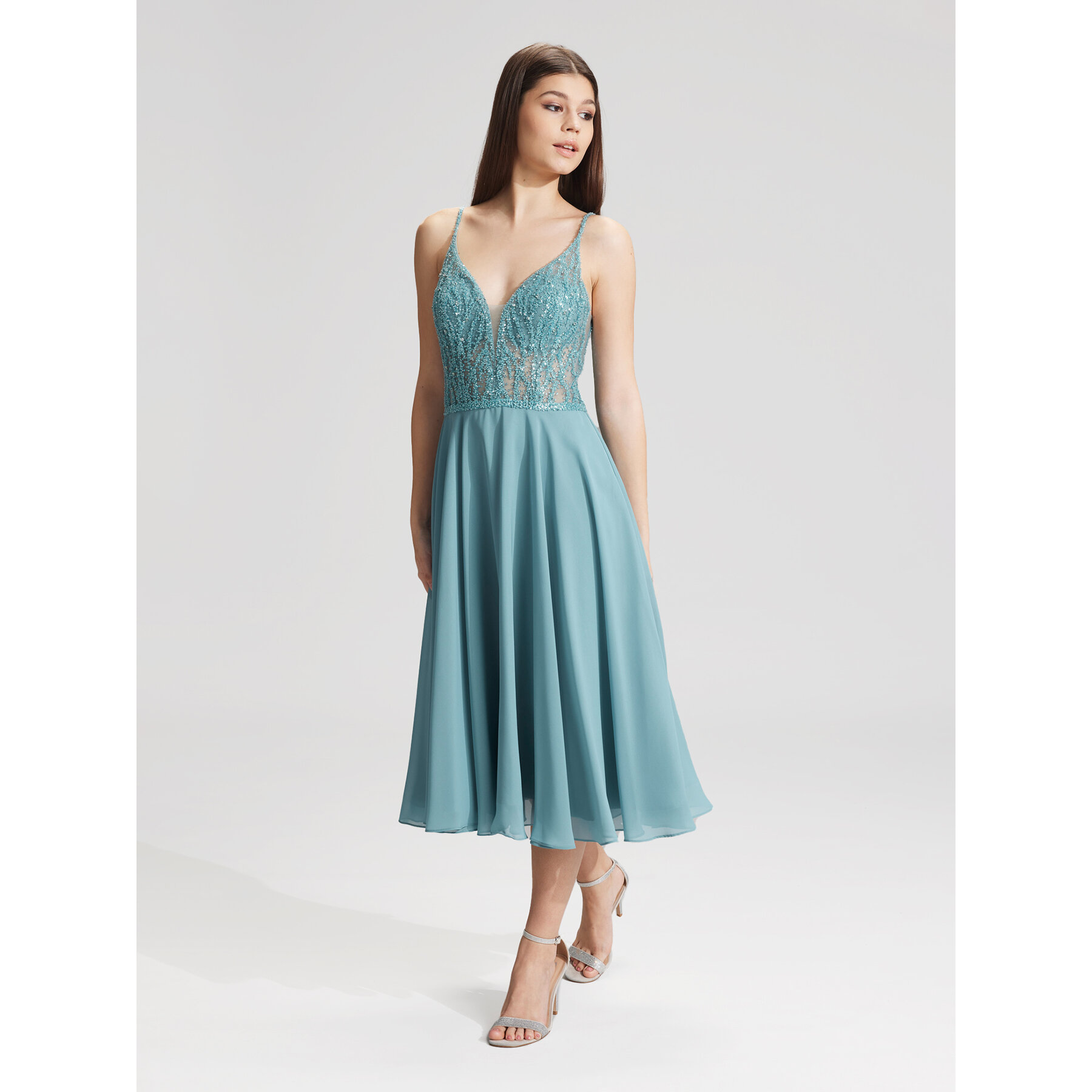Hey Kyla Sukienka koktajlowa 5AC106HK Niebieski Slim Fit