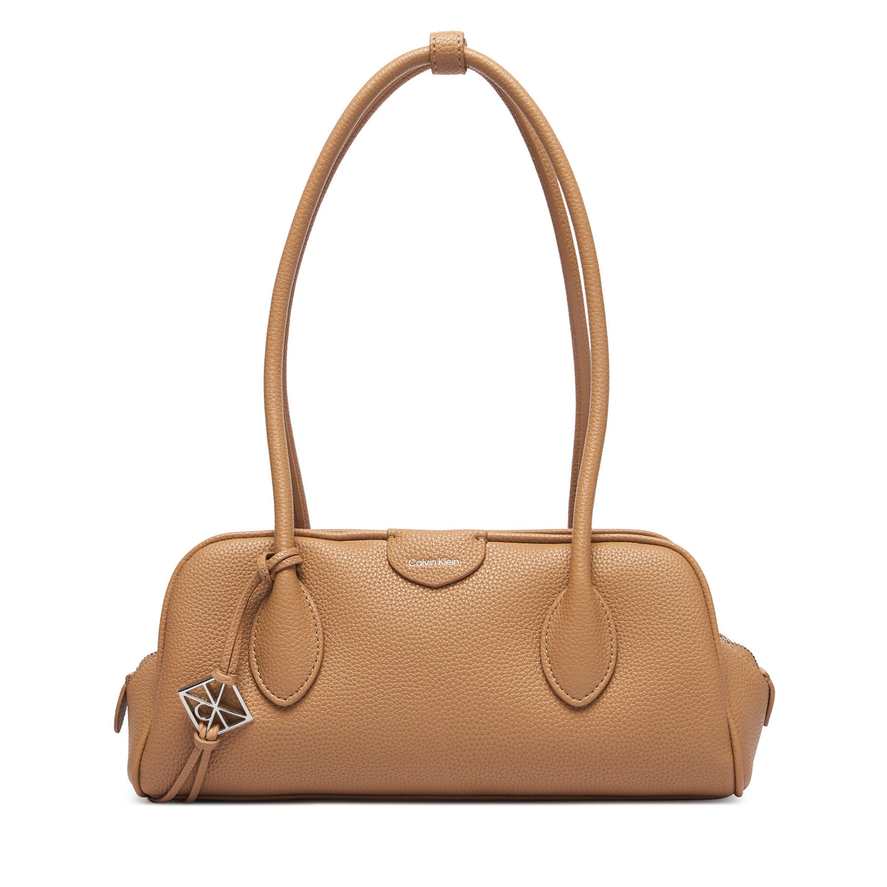 Calvin Klein Torebka Emblem Trio Pebble Shoulder Bag LV04F3743G Beżowy