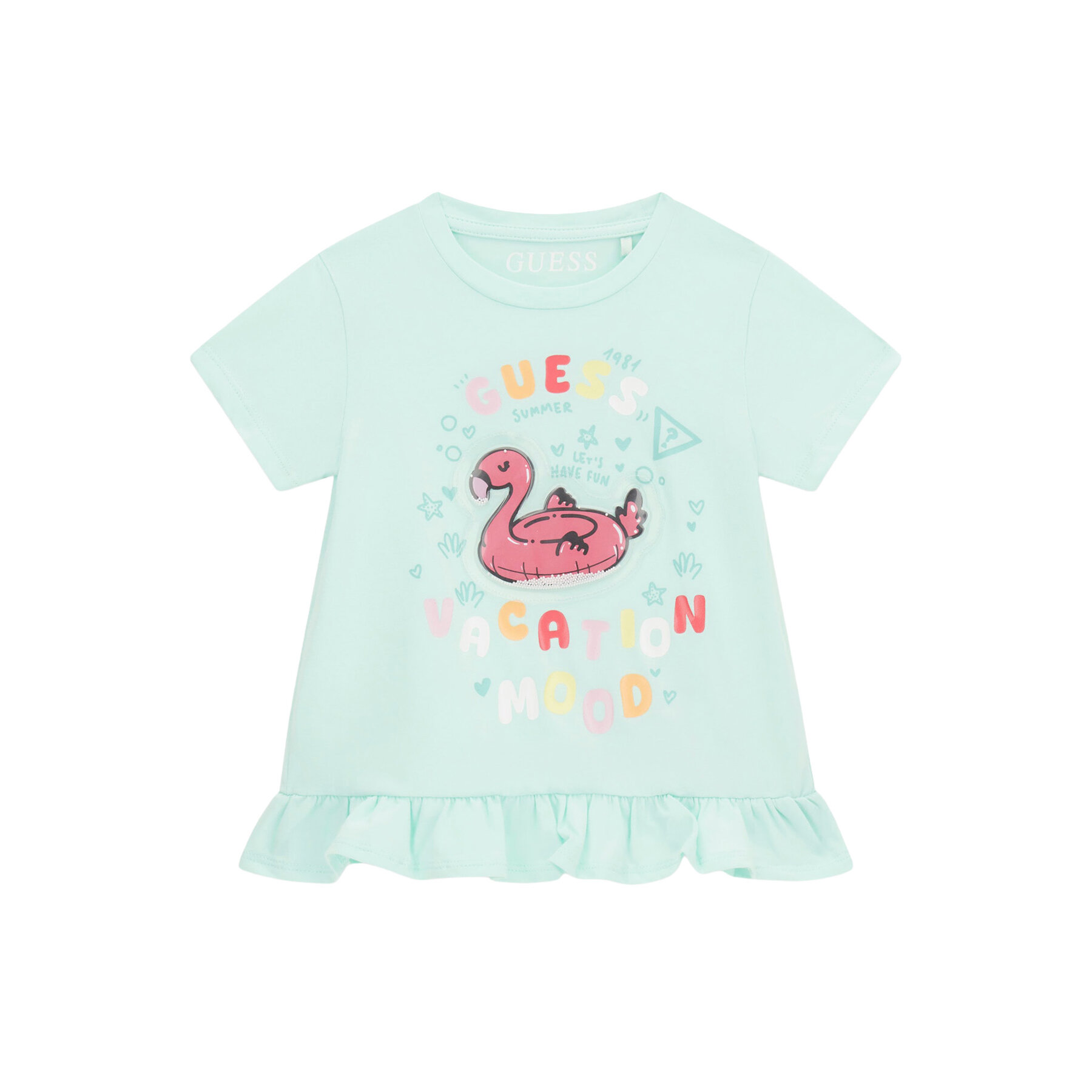 Guess T-Shirt K6GI16 K6YW4 Zielony jasny Regular Fit