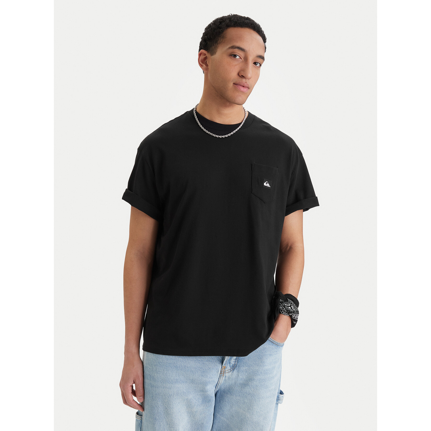 Quiksilver T-Shirt Salt Water EQYZT08205 Czarny Comfort Fit