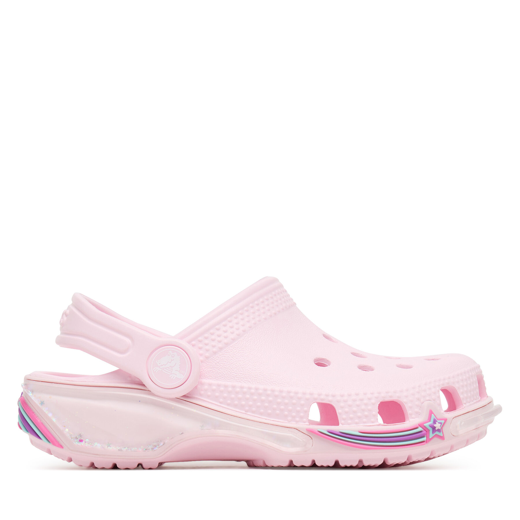 Crocs Klapki Classic Star Sparkle Shaker Clog 211620 Różowy