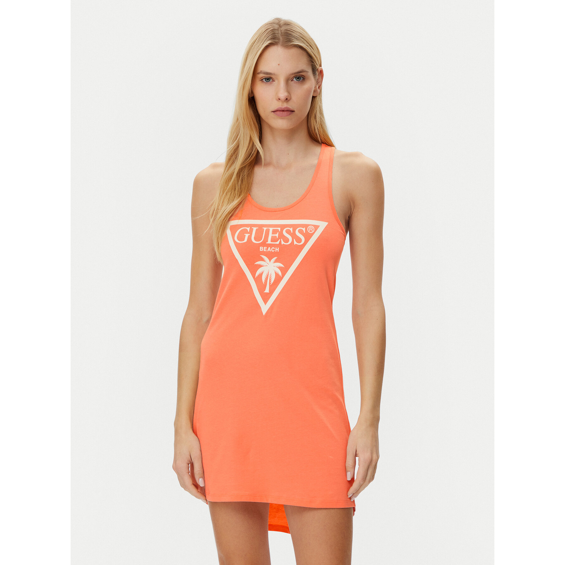 Guess Sukienka codzienna E3GP03 JA914 Pomarańczowy Regular Fit