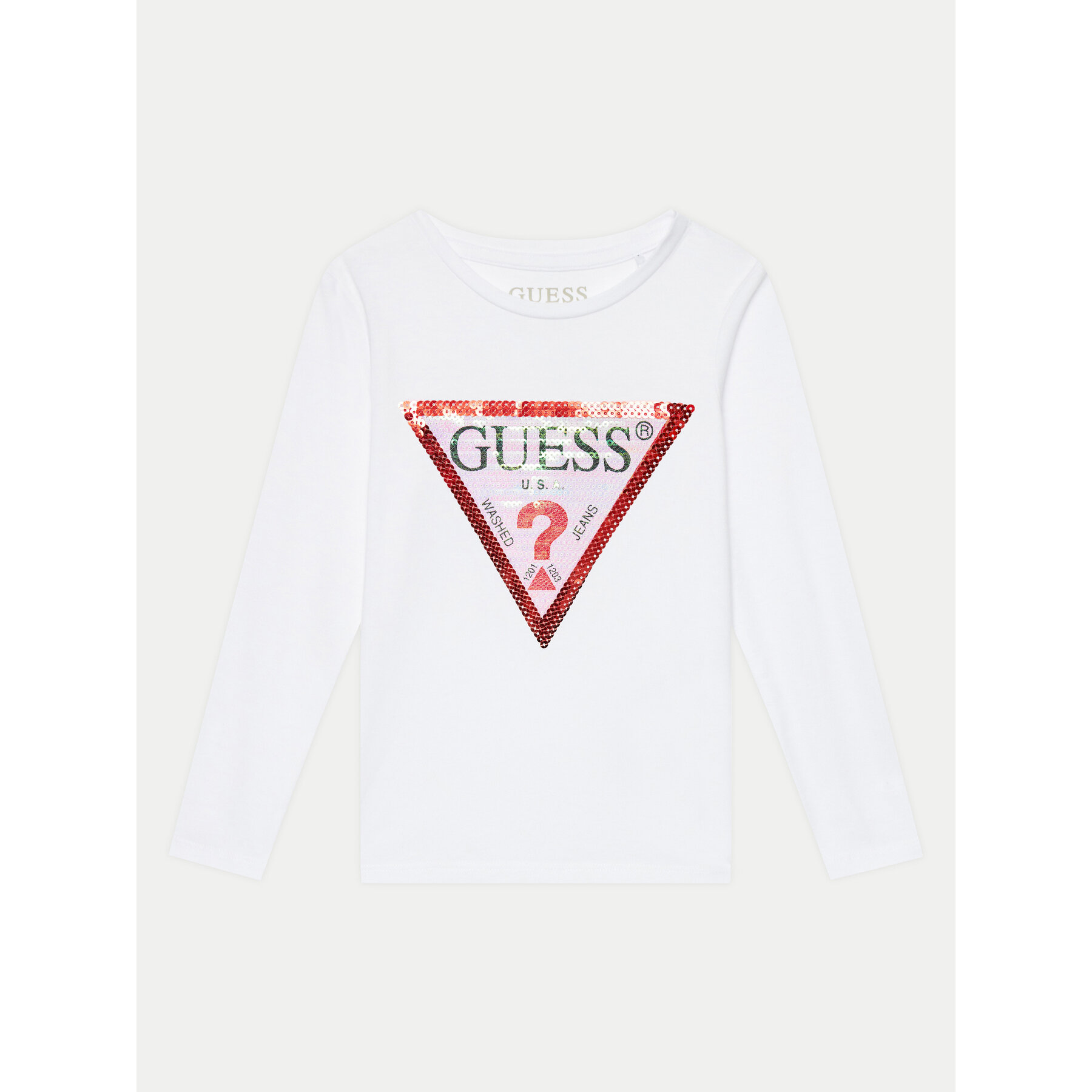 Guess Bluzka K4RI30 K6YW1 Biały Regular Fit