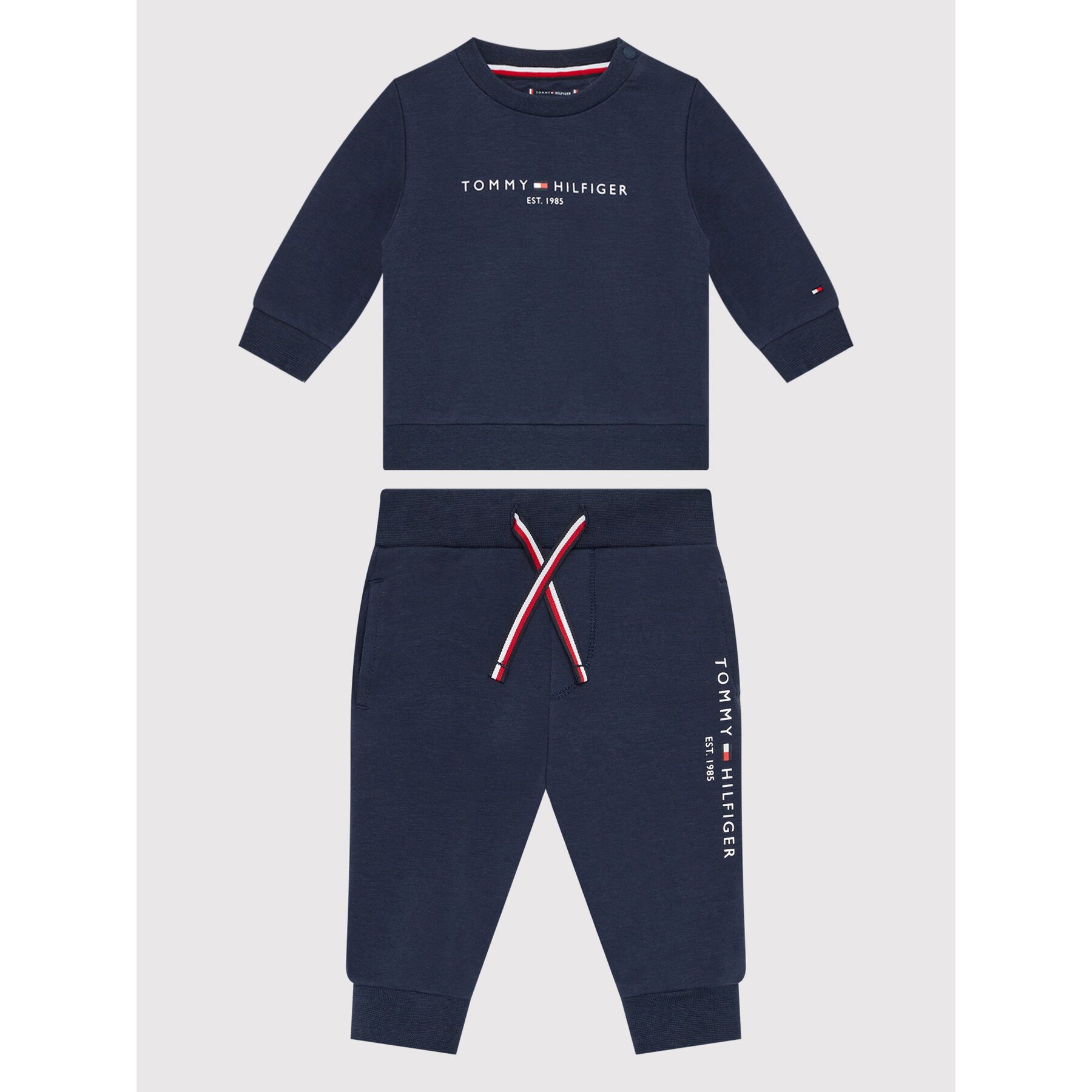 Tommy Hilfiger Dres Baby Essential KN0KN01485 Granatowy Regular Fit