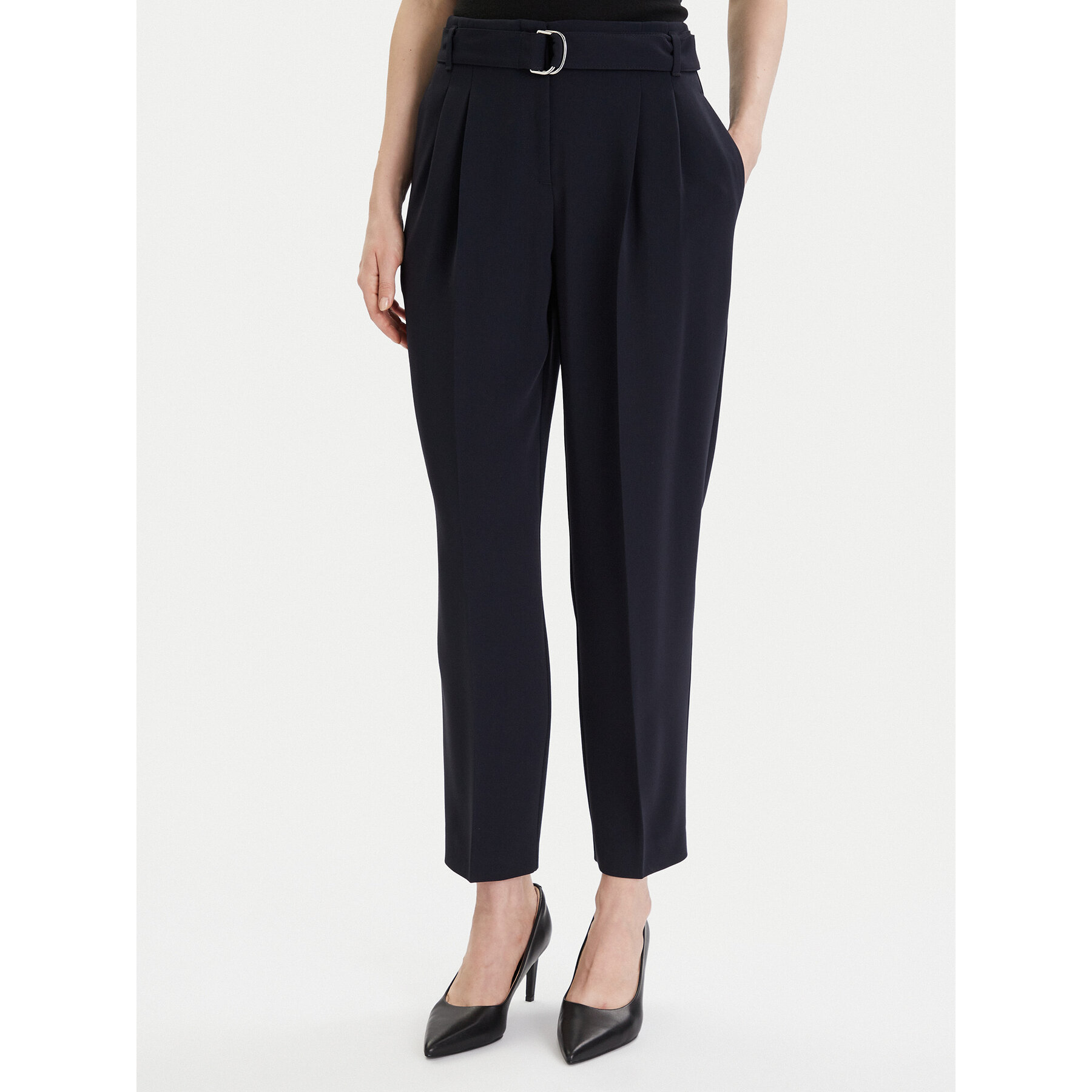 Boss Spodnie materiałowe Tapiah 50490037 Granatowy Regular Fit