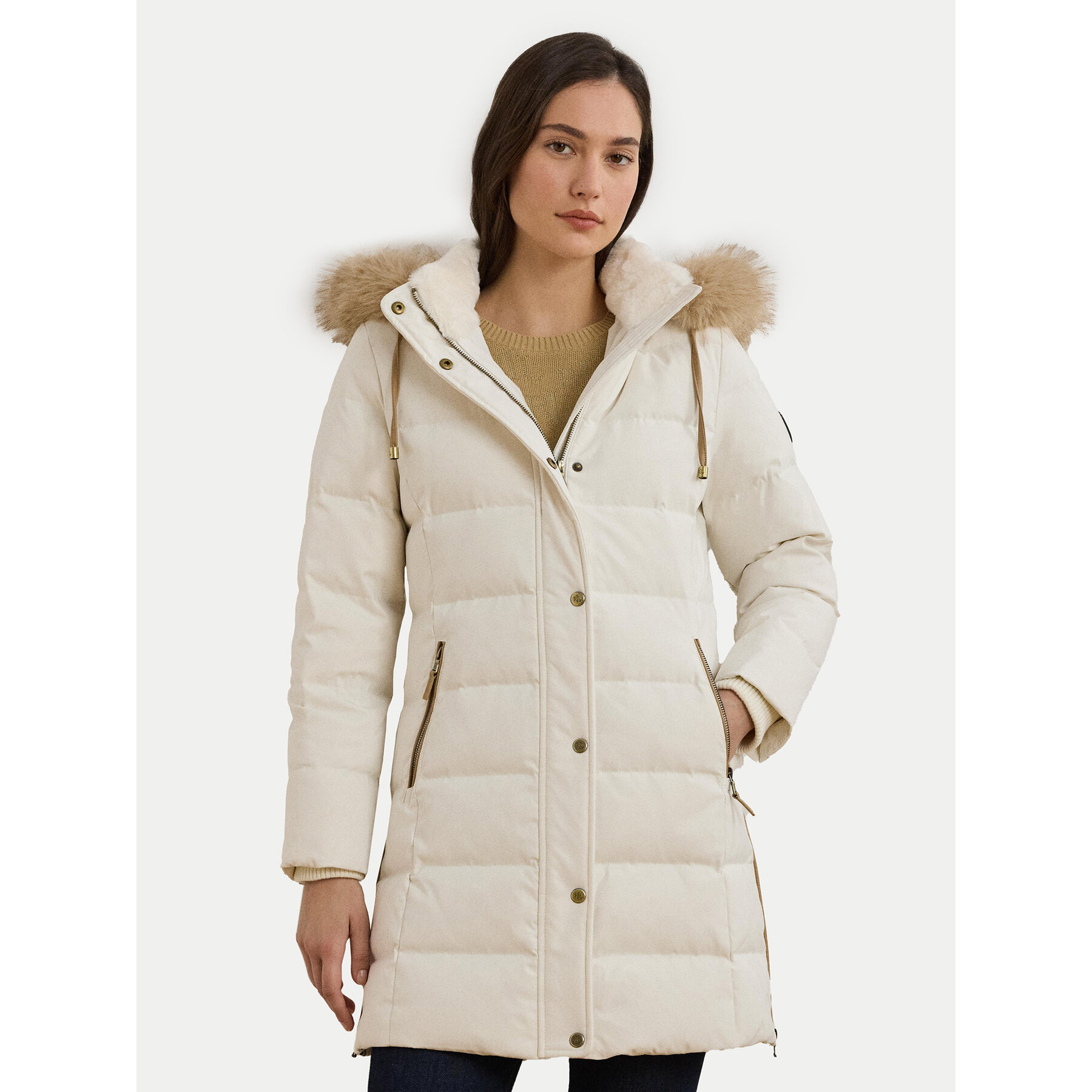 LAUREN RALPH LAUREN Kurtka puchowa 297957509002 Écru Regular Fit