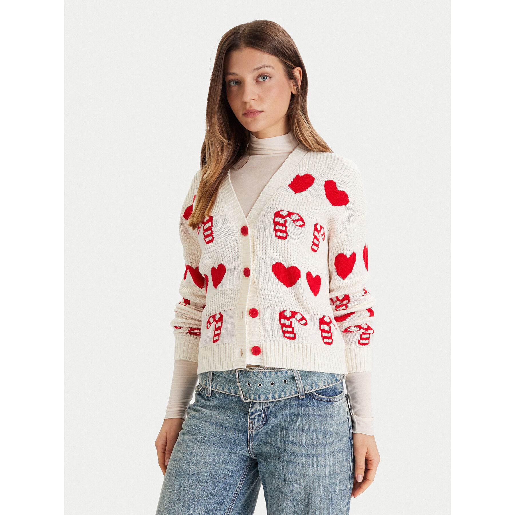 Vero Moda Kardigan Candy 10331353 Beżowy Regular Fit