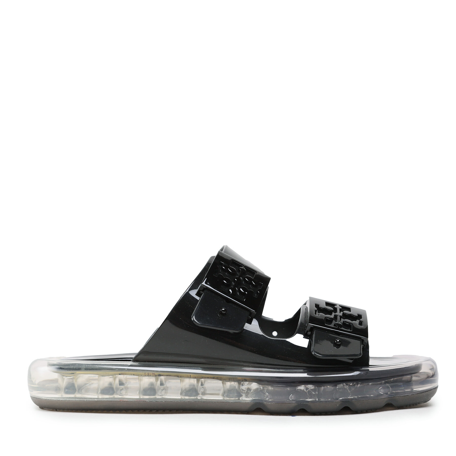 Tory Burch Klapki Buckle Bubble Jelly 149718 Czarny