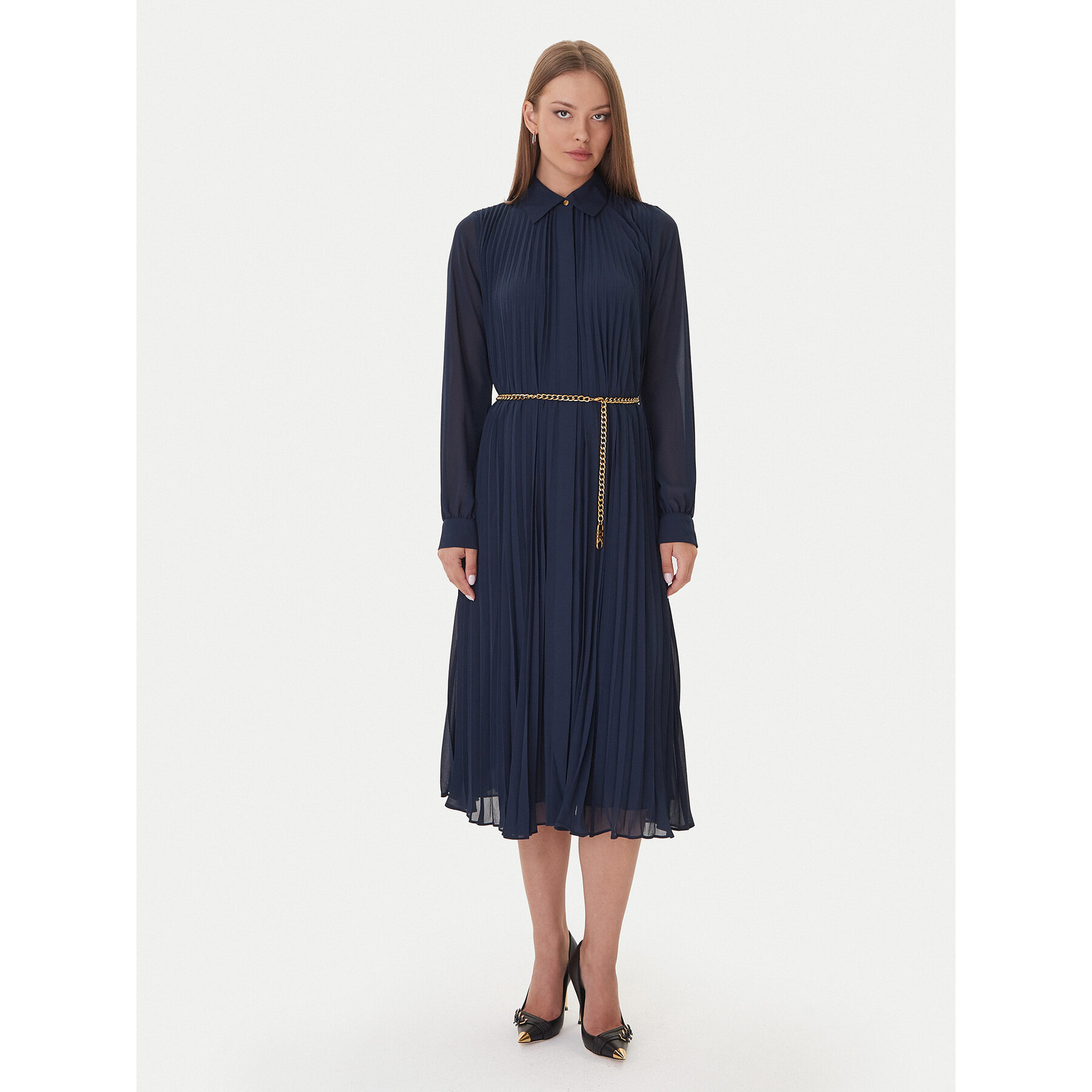 MICHAEL Michael Kors Sukienka koszulowa MF5838A7R3 Granatowy Regular Fit