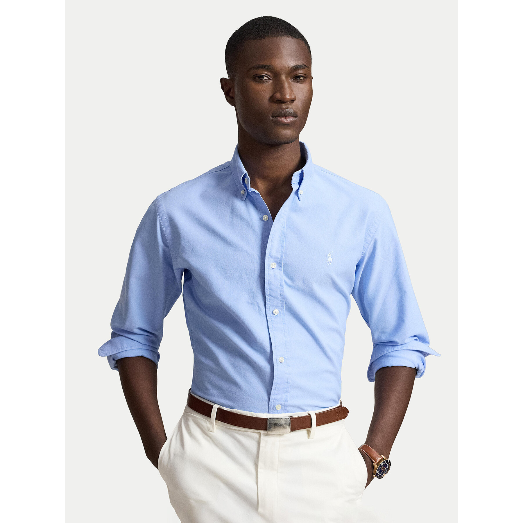 Polo Ralph Lauren Koszula 710805564517 Niebieski jasny Regular Fit