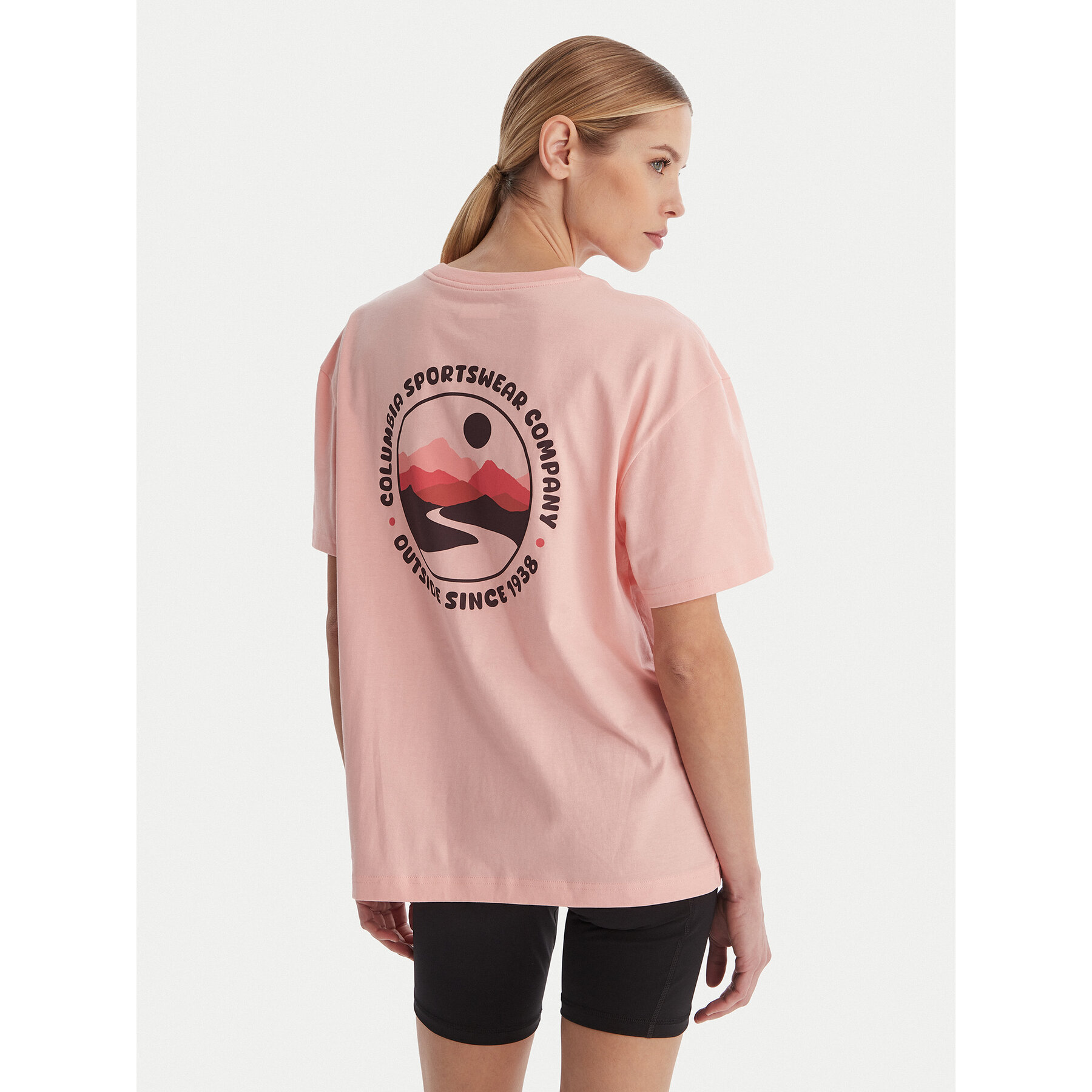 Columbia T-Shirt Rolling Bend™ 2120031 Różowy Oversize