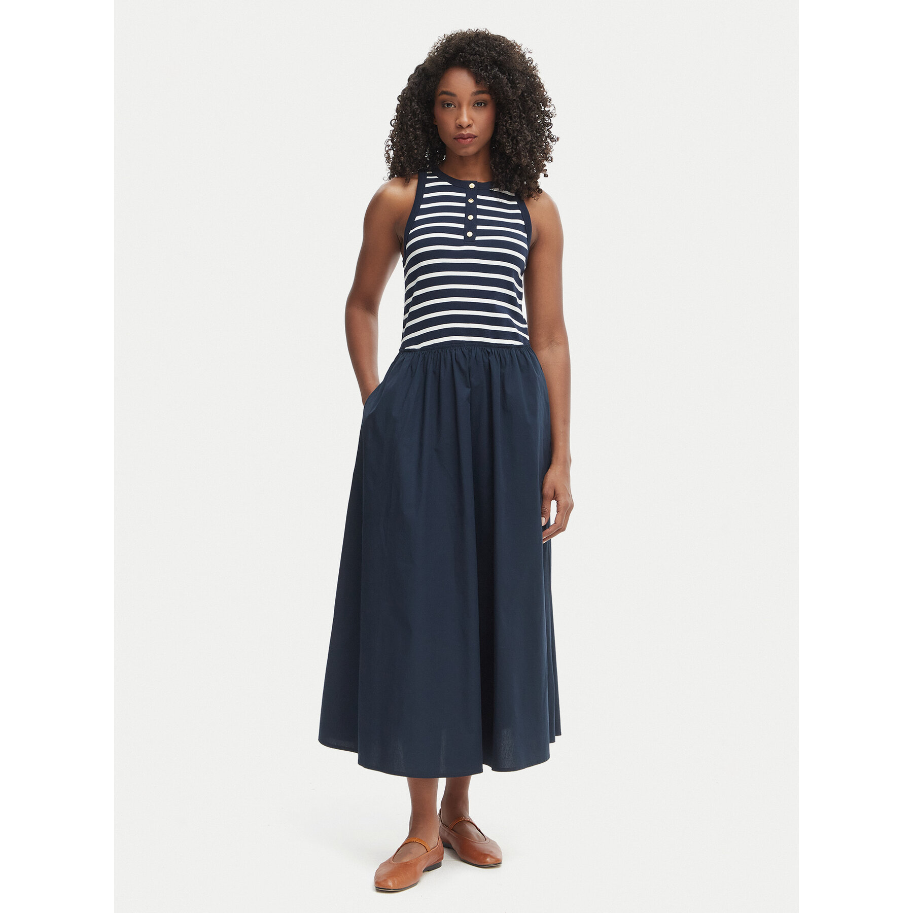 Tommy Hilfiger Sukienka codzienna WW0WW49628 Granatowy Regular Fit