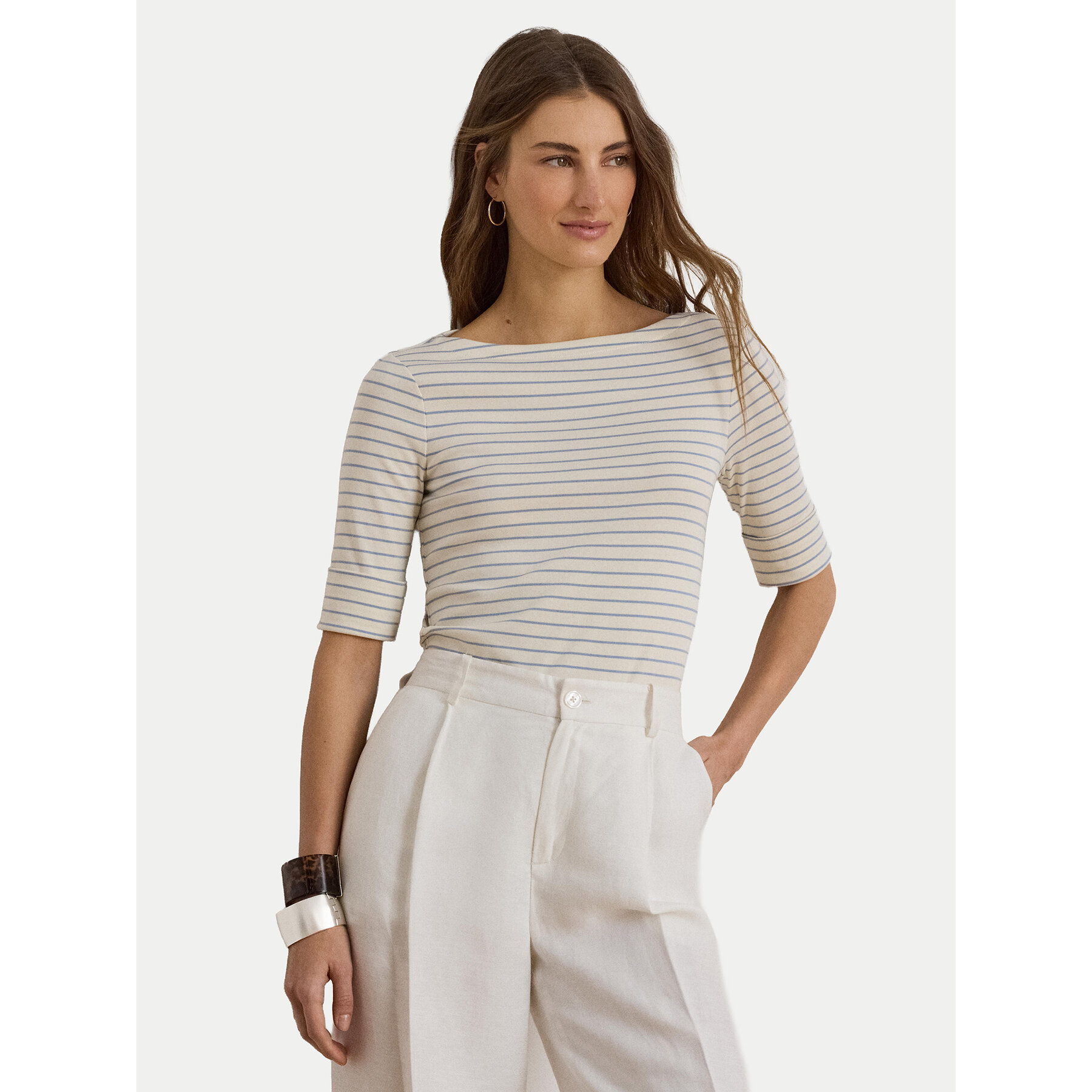 LAUREN RALPH LAUREN Bluzka Judy 200P13919001 Beżowy Regular Fit