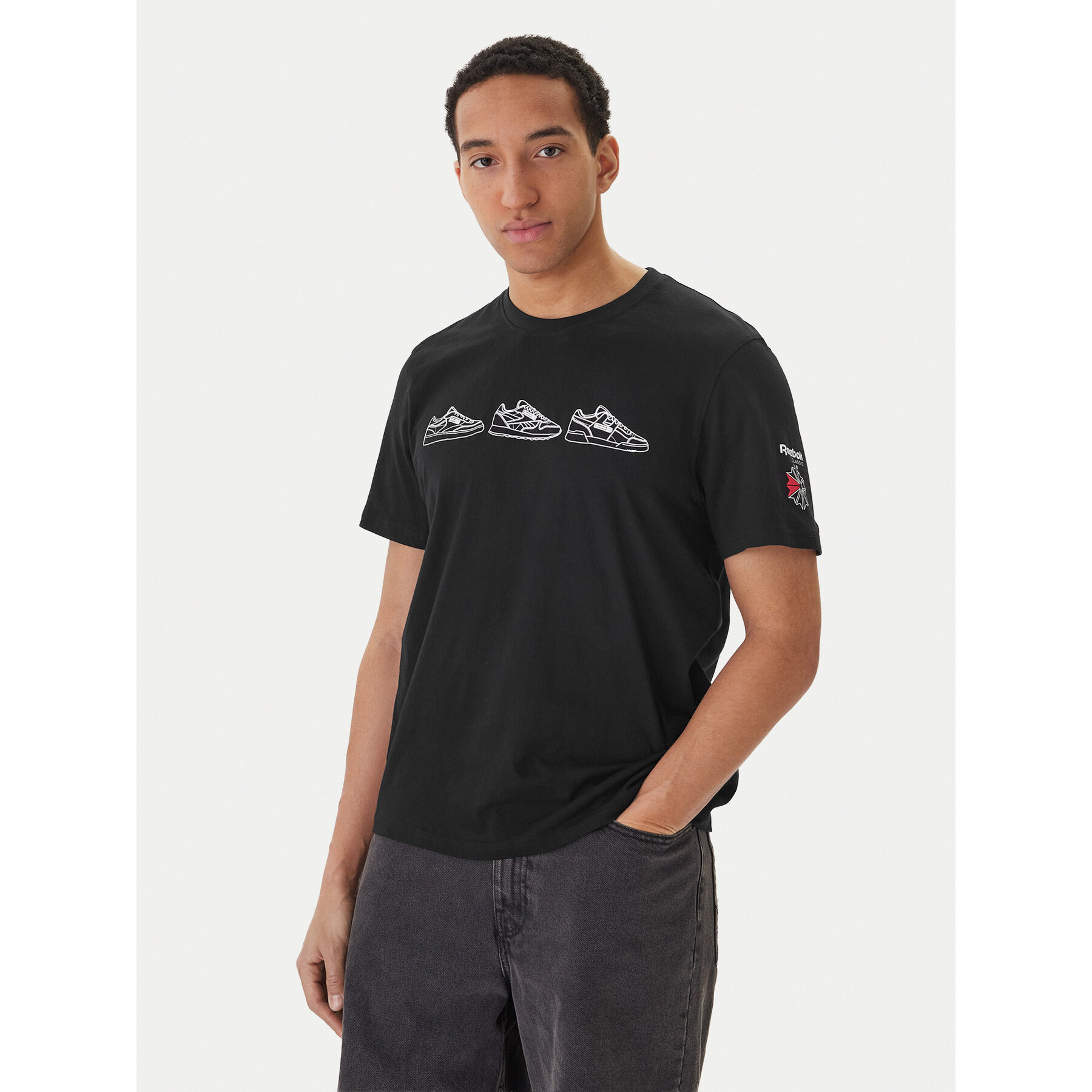Reebok T-Shirt Harley RK25569CCM Czarny Regular Fit