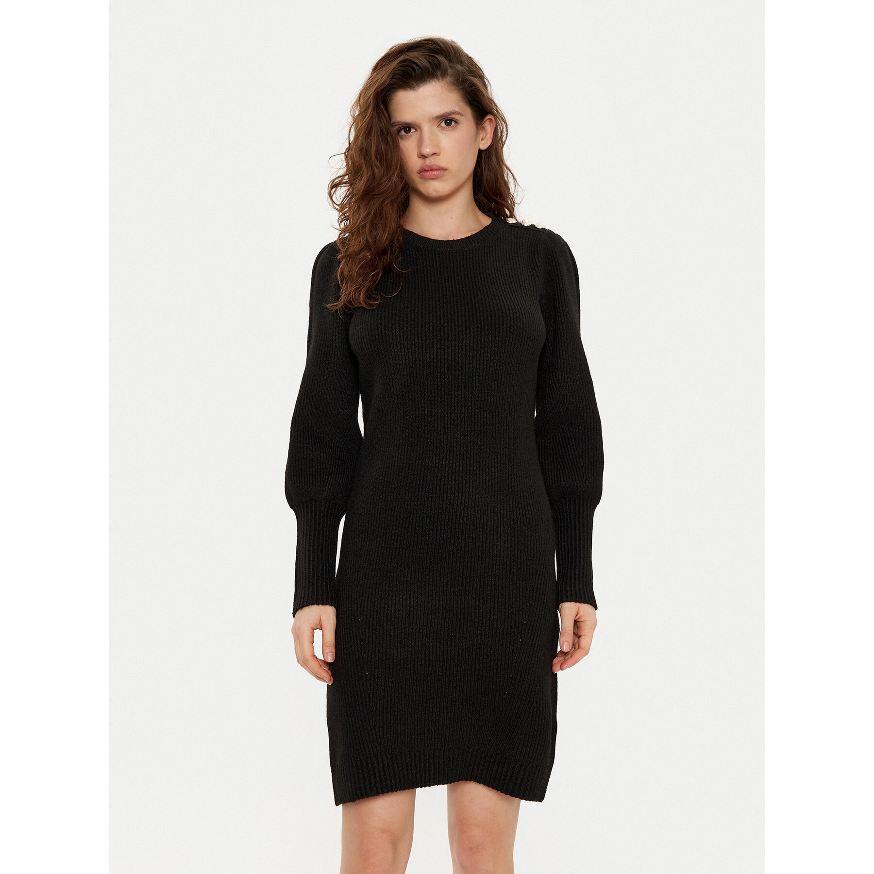 Gaudi Sukienka dzianinowa 421BD13010 Czarny Regular Fit