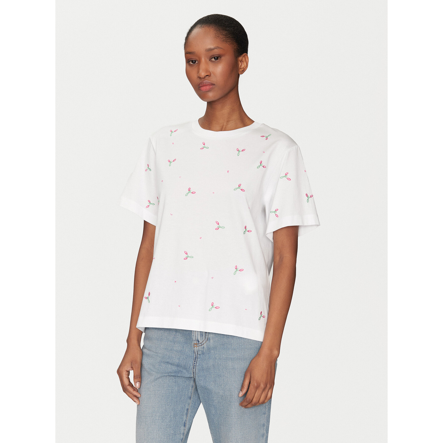 Marella T-Shirt Feluca 2513971034 Biały Regular Fit