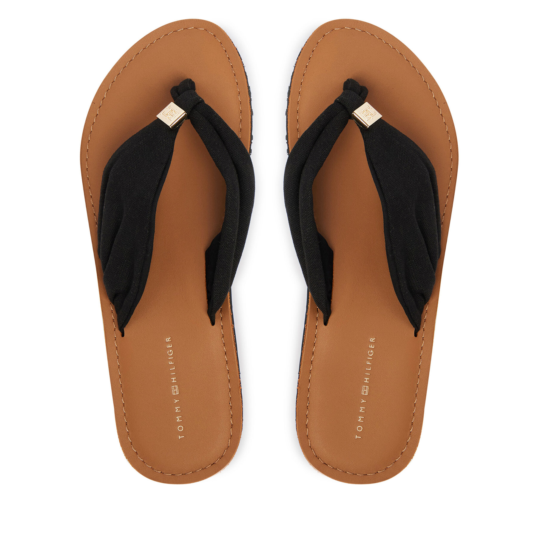 Tommy Hilfiger Japonki Th Ltr Footbed Summer Sandal FW0FW09194 Czarny