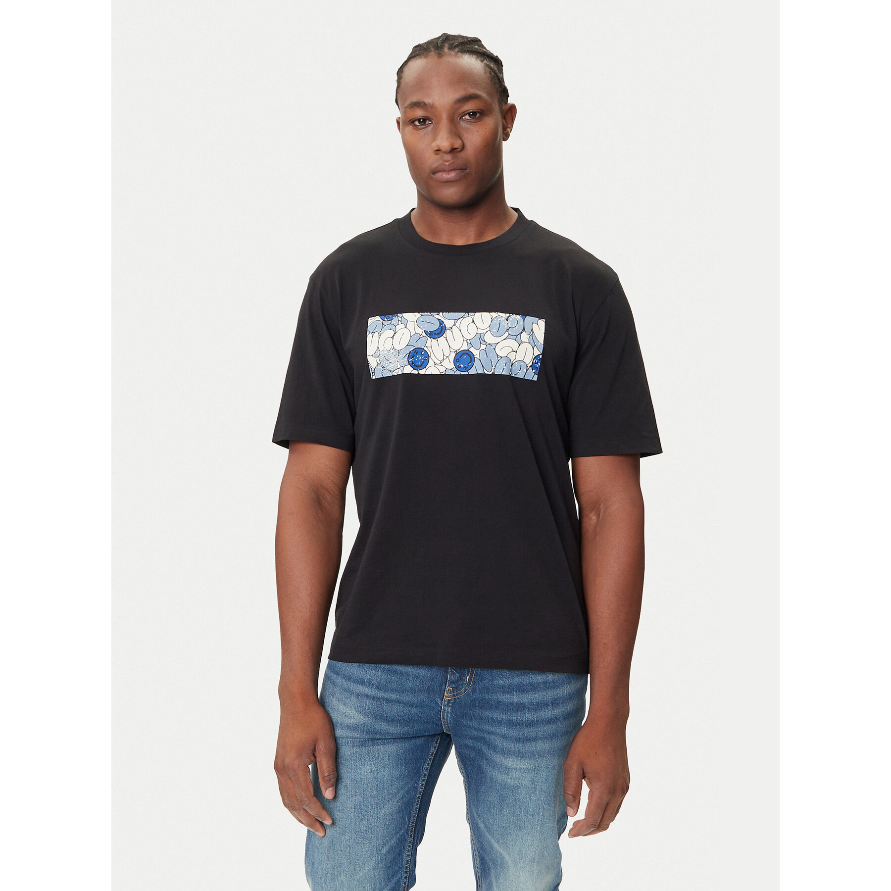 HUGO T-Shirt Nurix 50545128 Czarny Regular Fit