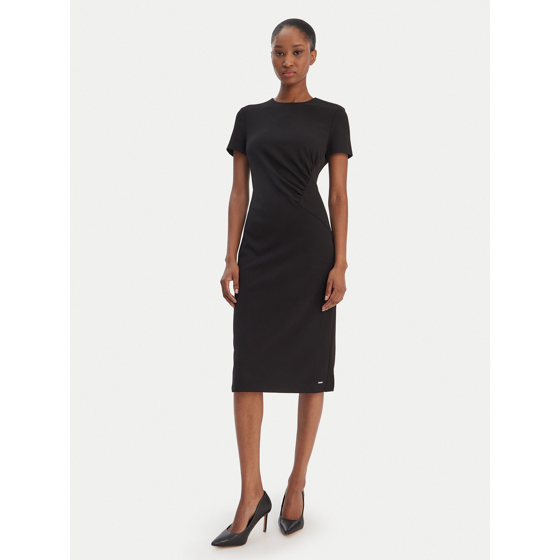 Calvin Klein Sukienka koktajlowa LV044E048G Czarny Slim Fit