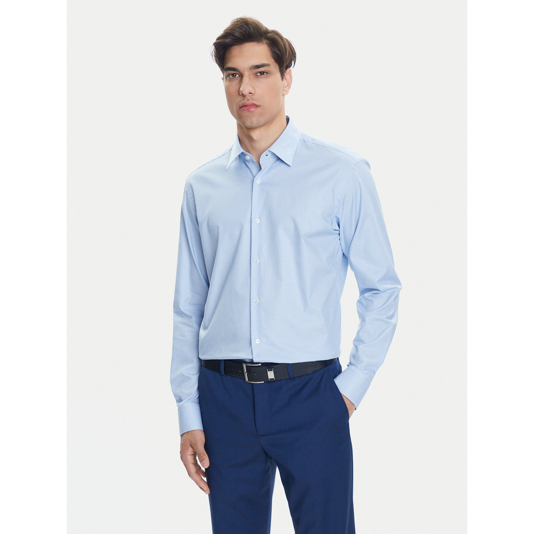 BOSS Koszula H-Joe 50519887 Błękitny Regular Fit