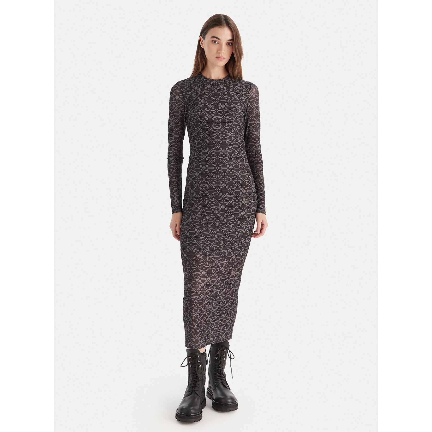 HUGO Sukienka codzienna Nastan 50542400 Czarny Slim Fit