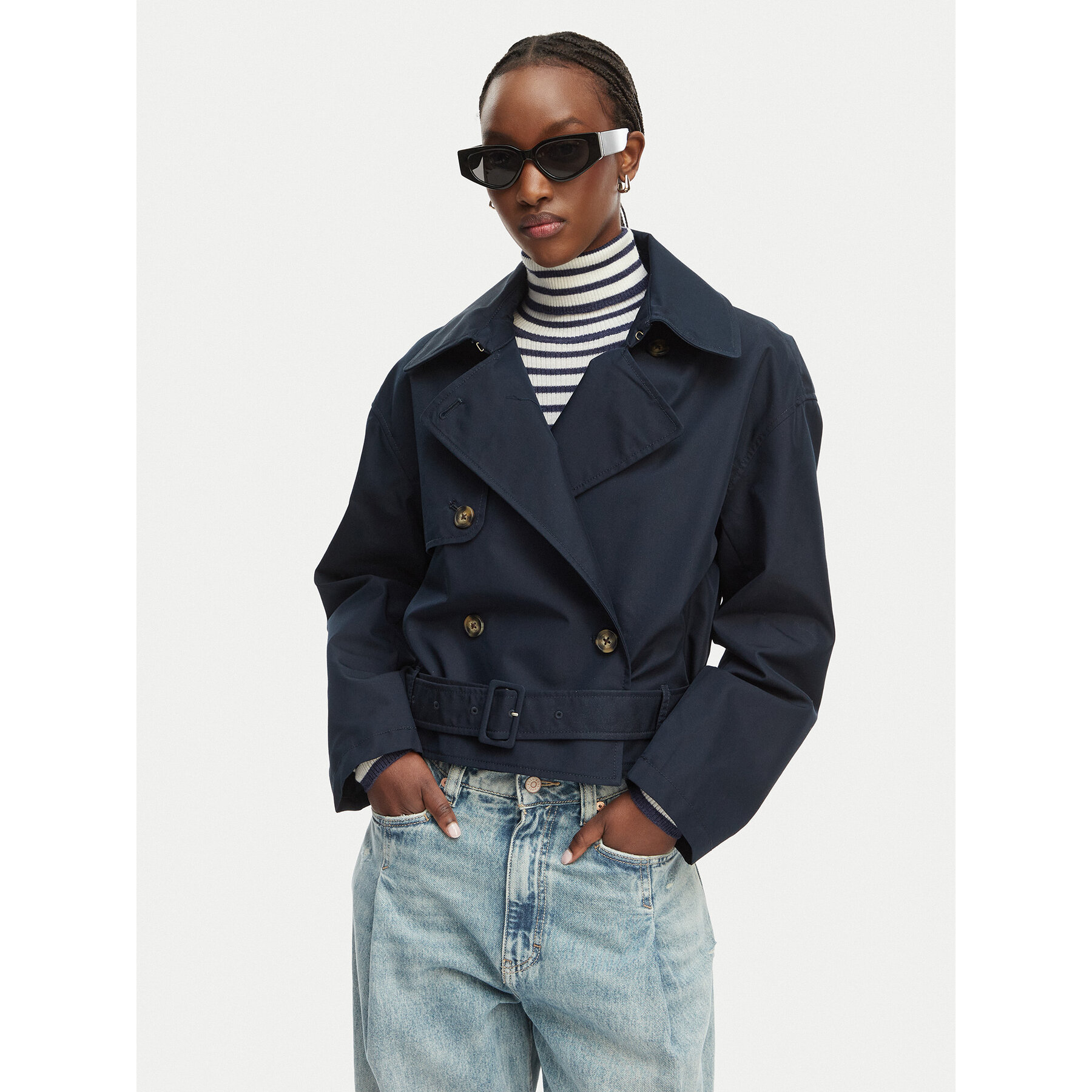 Tommy Jeans Trencz DW0DW22322 Granatowy Relaxed Fit