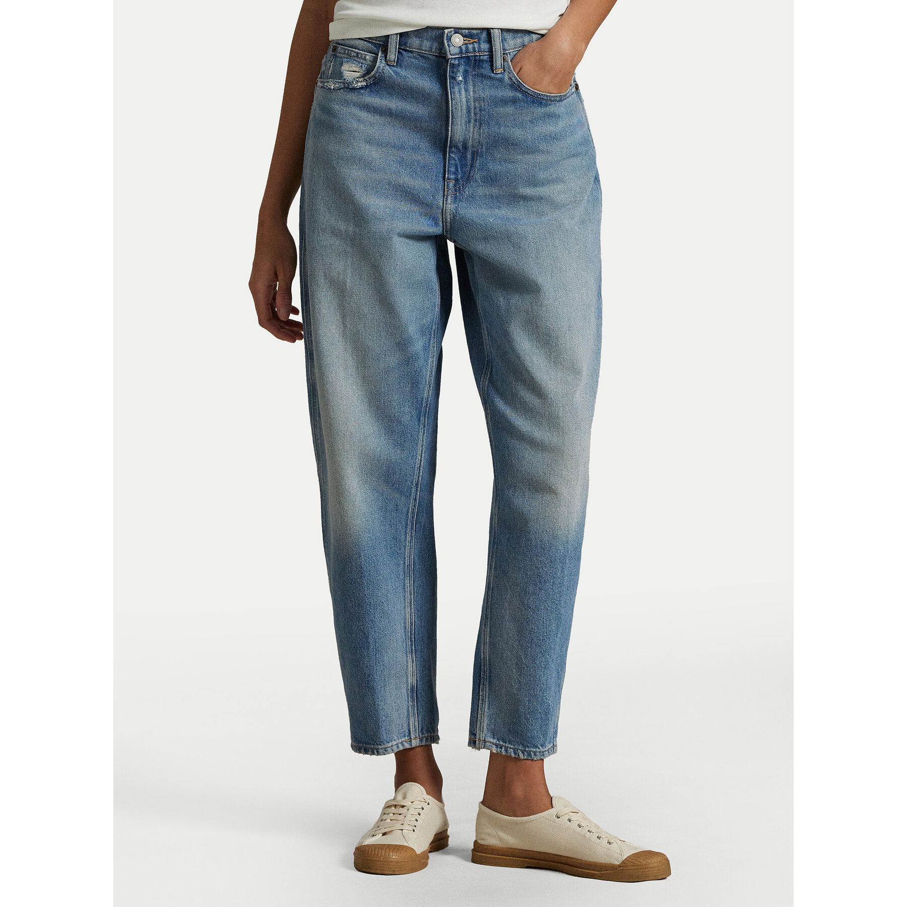 Polo Ralph Lauren Jeansy 211969409001 Niebieski Mom Fit