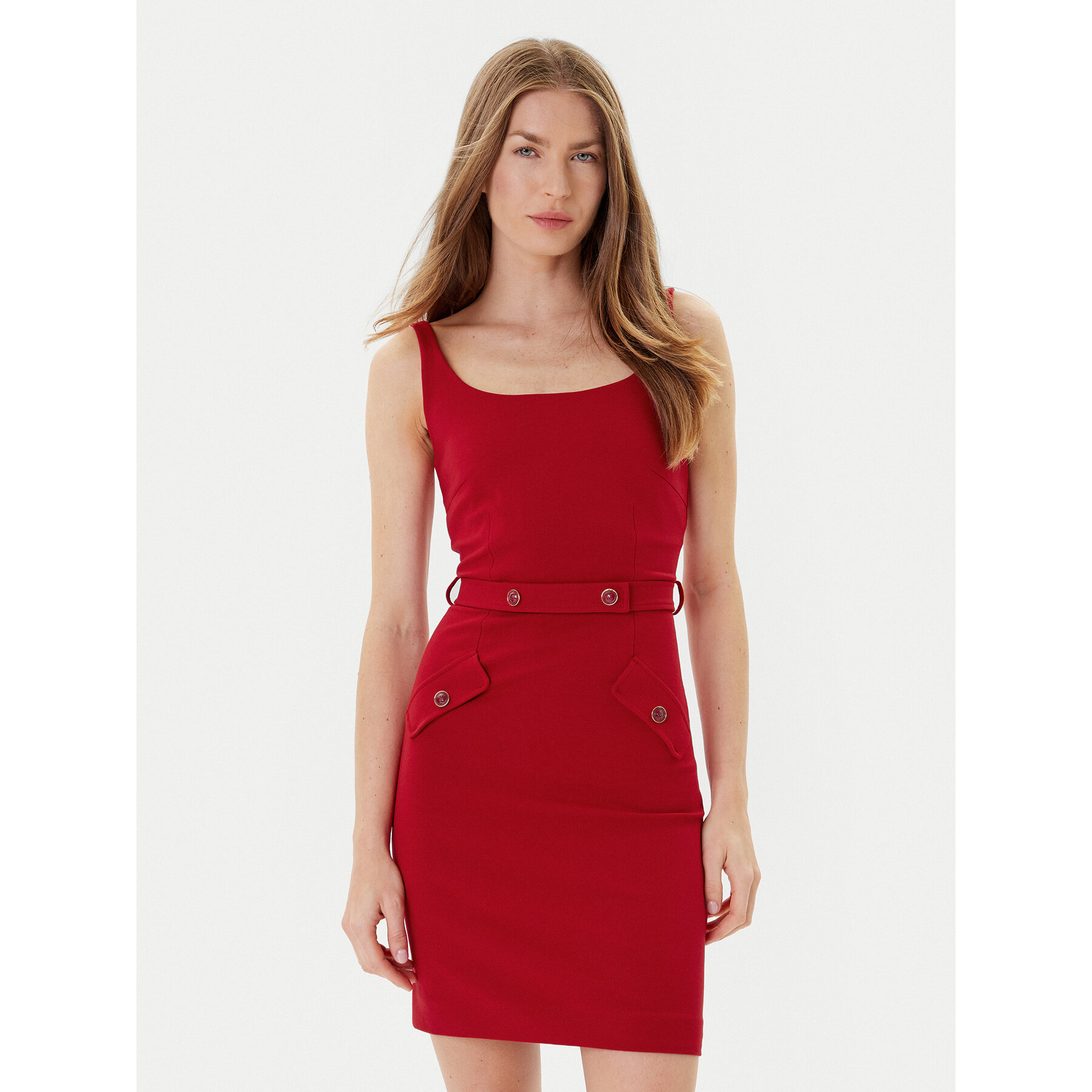 Marciano Guess Sukienka 177067 Czerwony Classic Fit