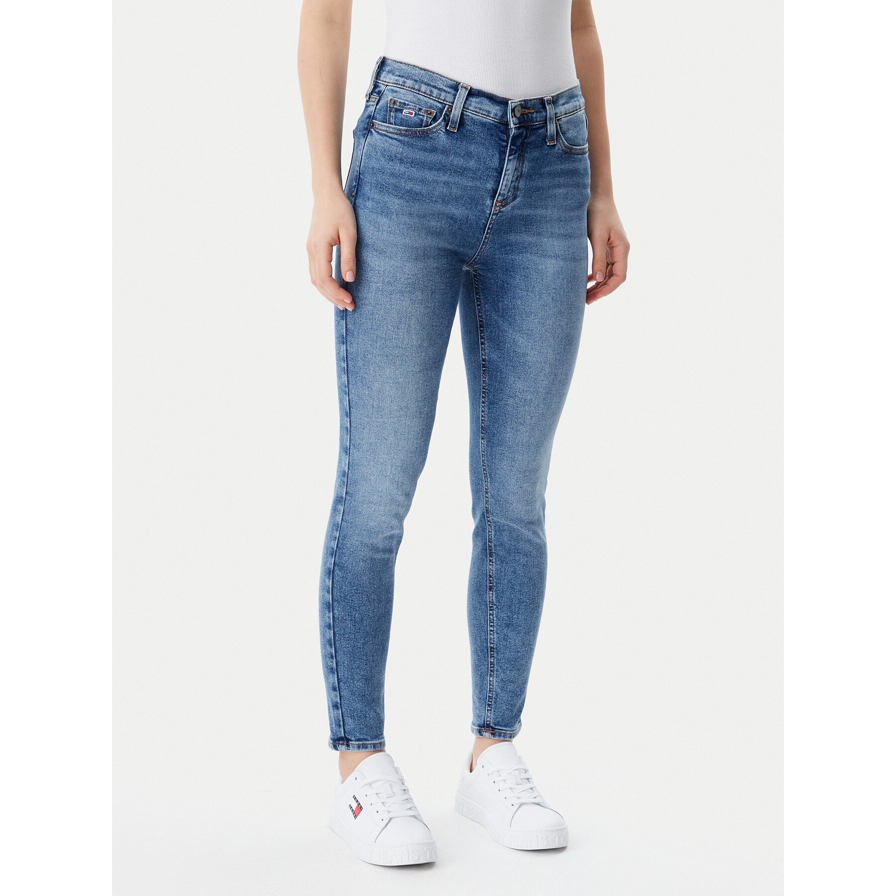 Tommy Jeans Jeansy Nora DW0DW20652 Niebieski Skinny Fit