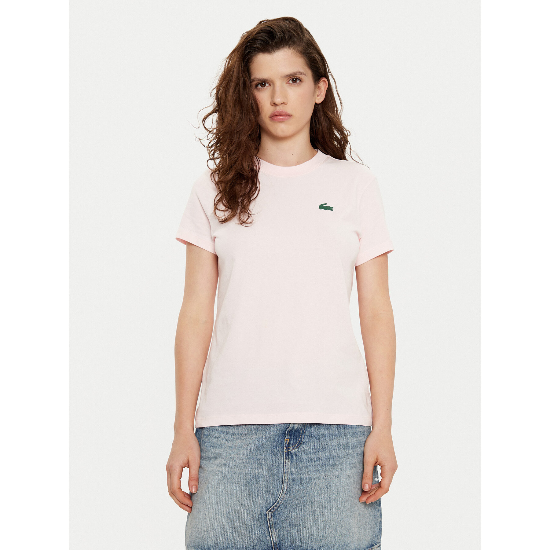 Lacoste T-Shirt TF9246 Różowy Slim Fit