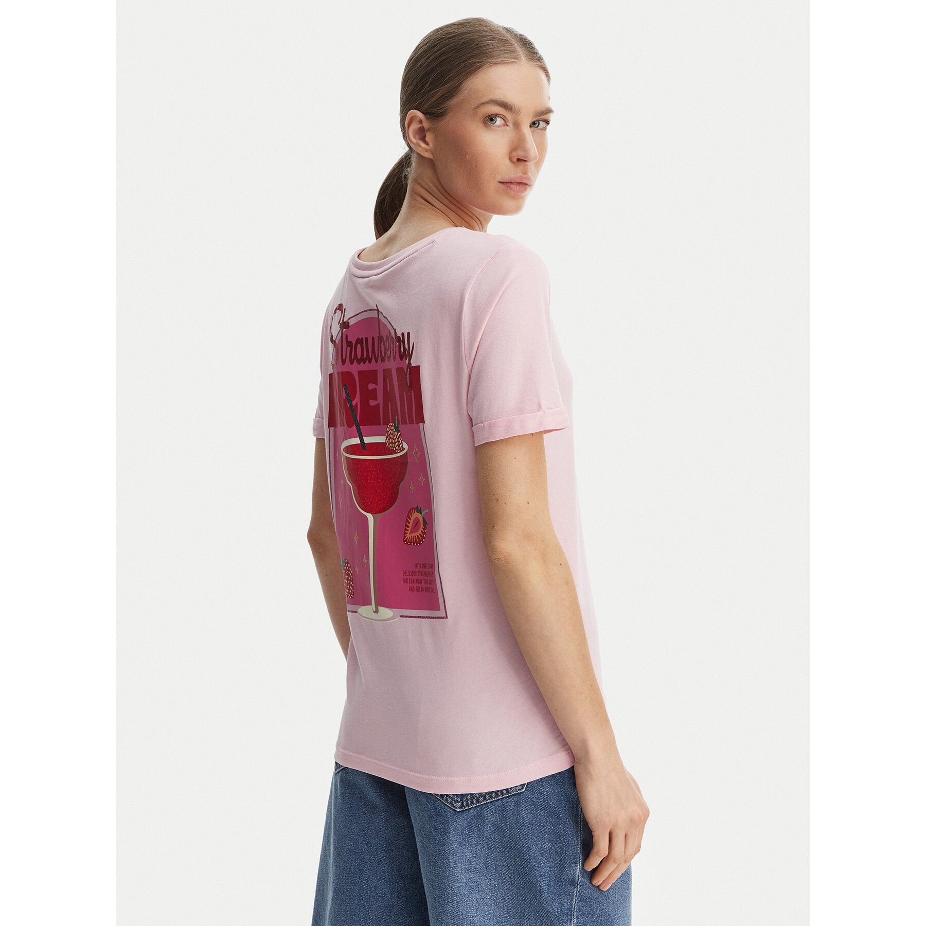 ONLY T-Shirt Kita 15291465 Różowy Regular Fit