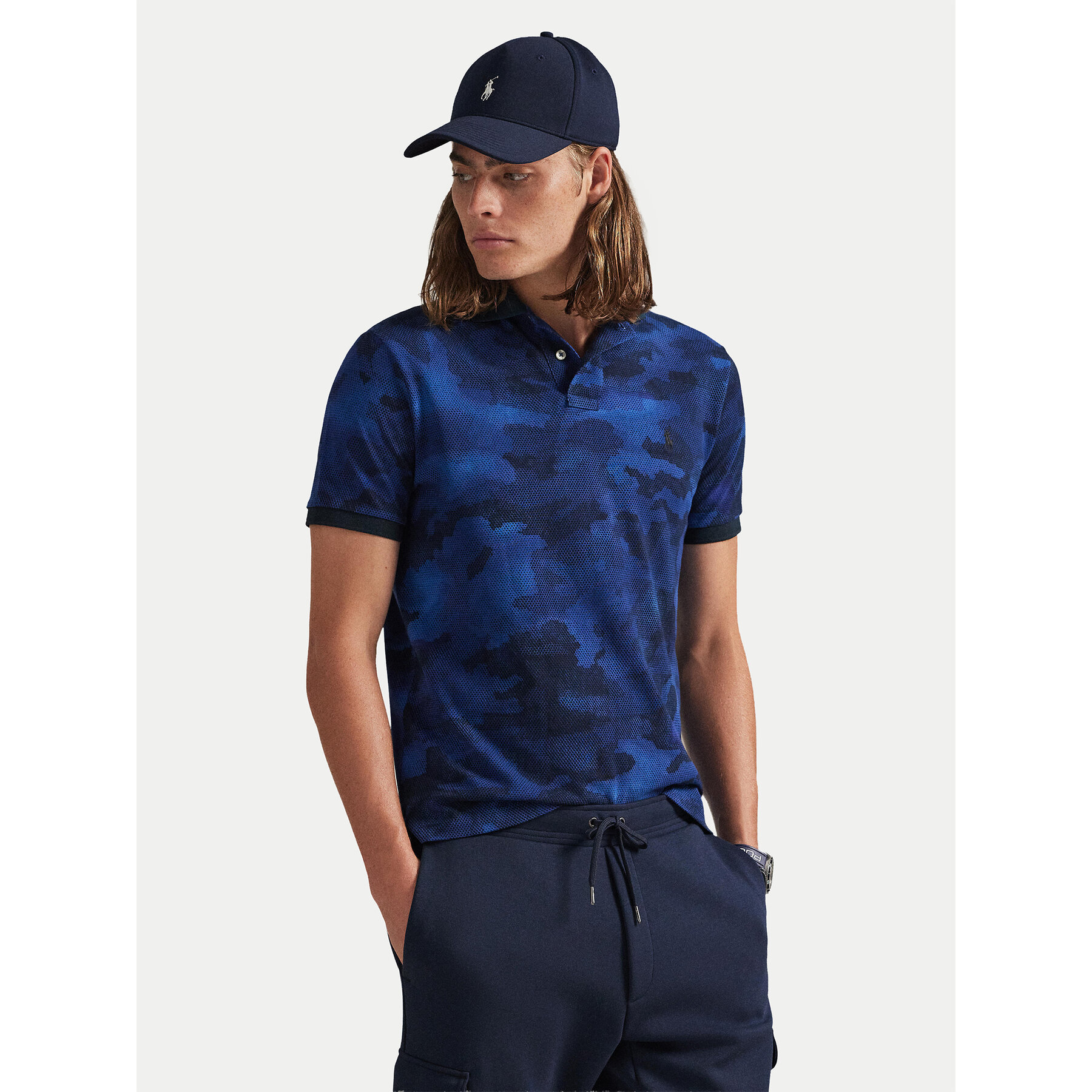 Polo Ralph Lauren Polo 710P04010001 Granatowy Custom Slim Fit