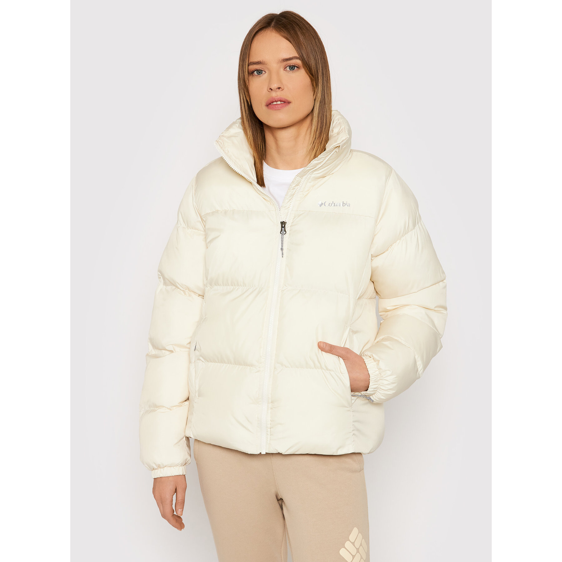 Columbia Kurtka zimowa Puffect 1864781 Écru Regular Fit