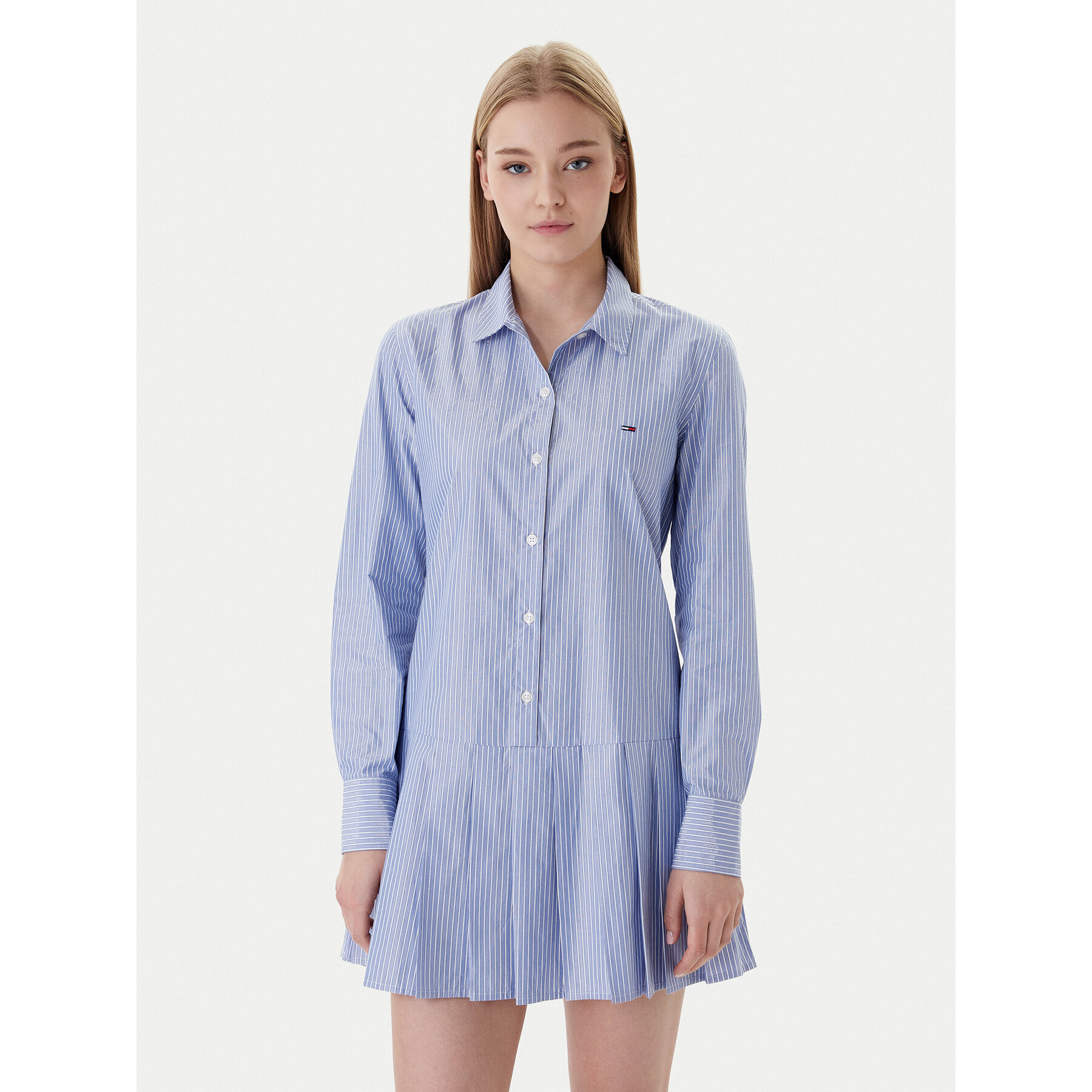 Tommy Jeans Sukienka koszulowa Party DW0DW22635 Niebieski Regular Fit