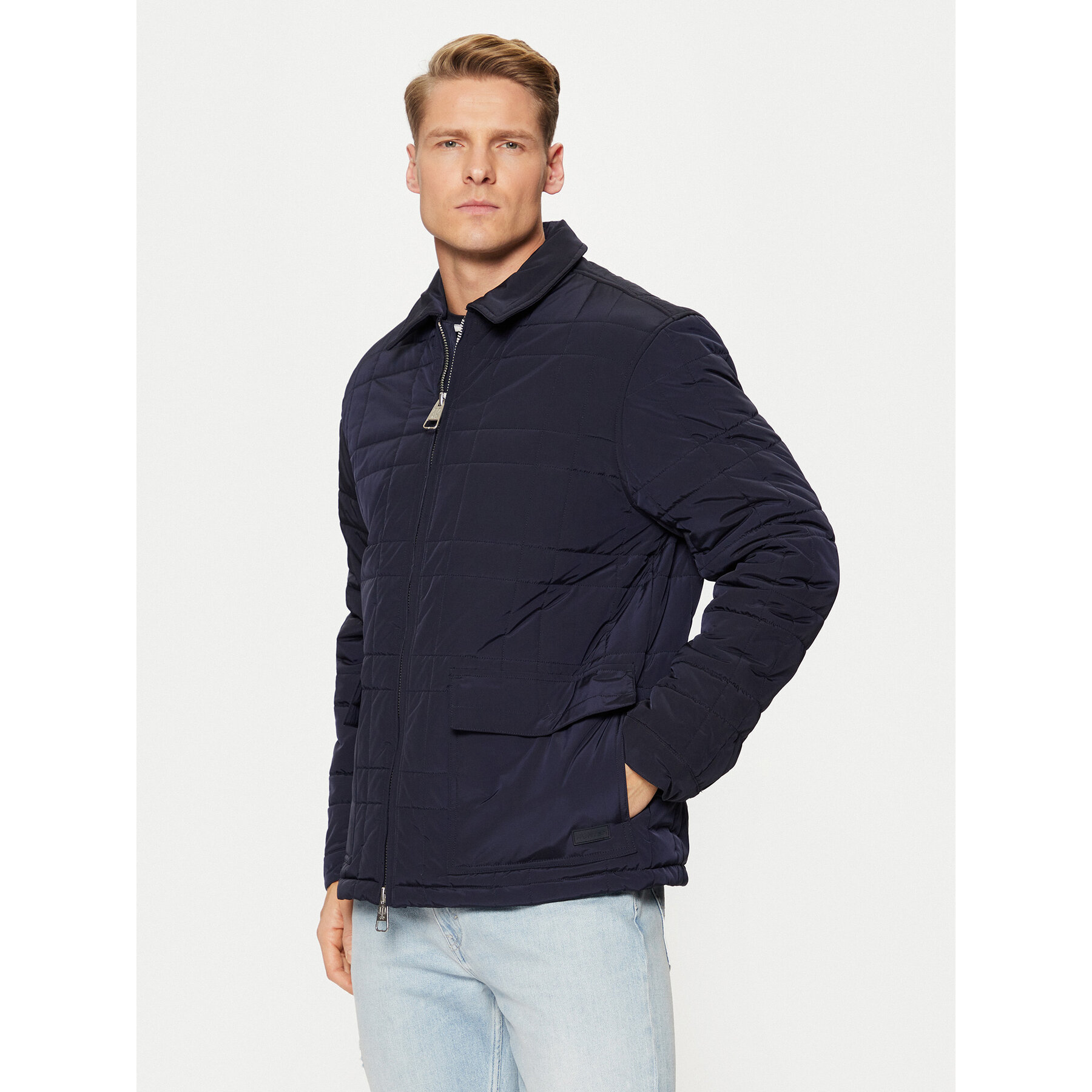 Hunter Kurtka przejściowa Walter HARM0004242 Granatowy Regular Fit