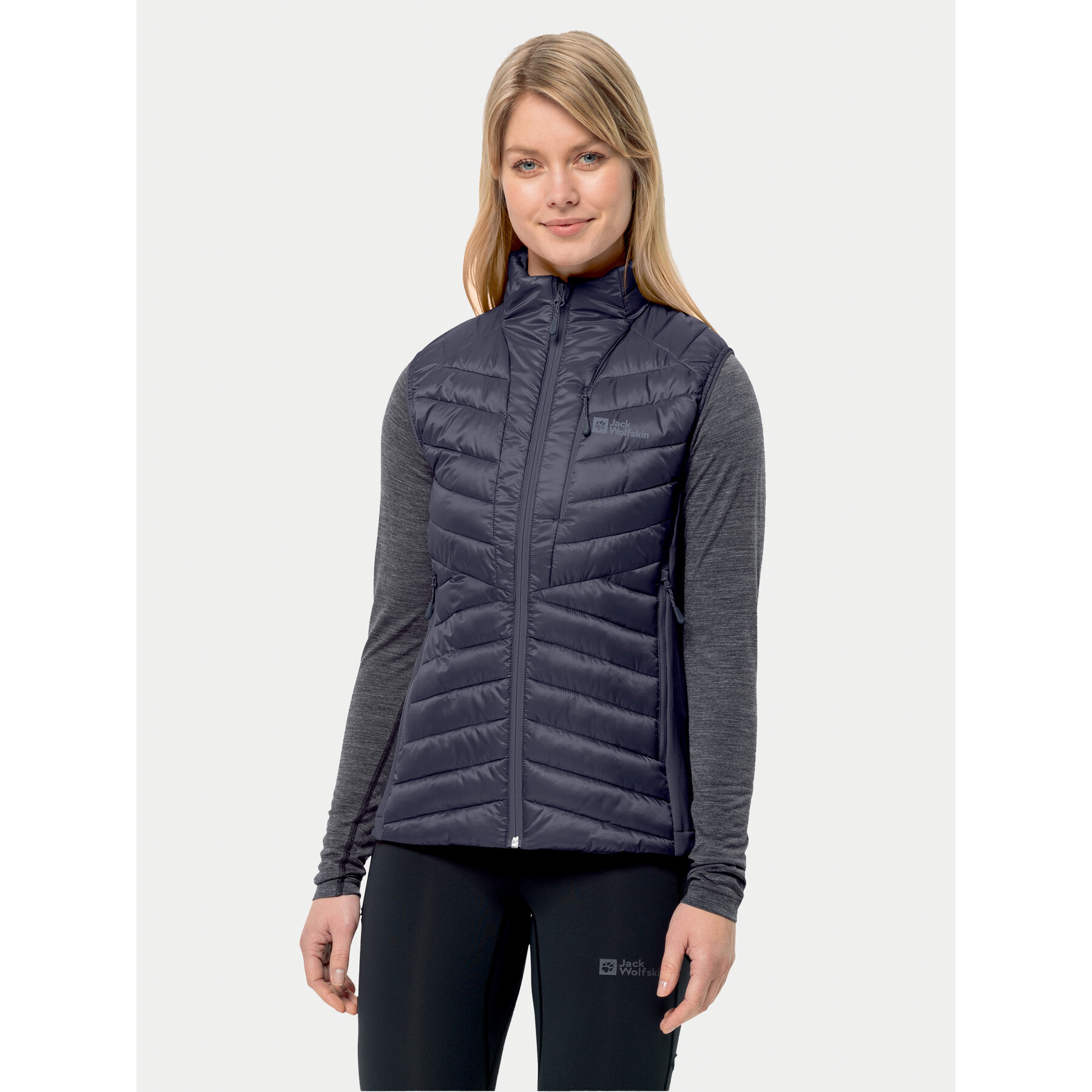 Jack Wolfskin Bezrękawnik Routeburn Pro Ins Vest 1207202 Szary Slim Fit