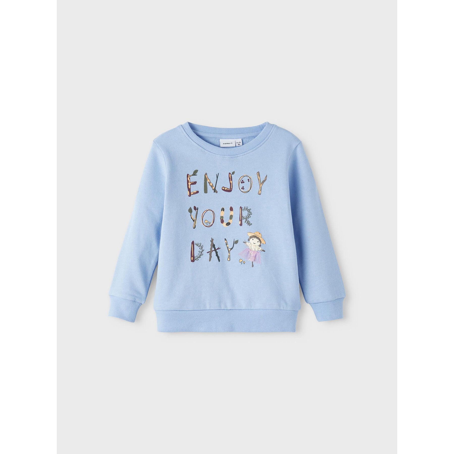 NAME IT Bluza 13207313 Błękitny Regular Fit