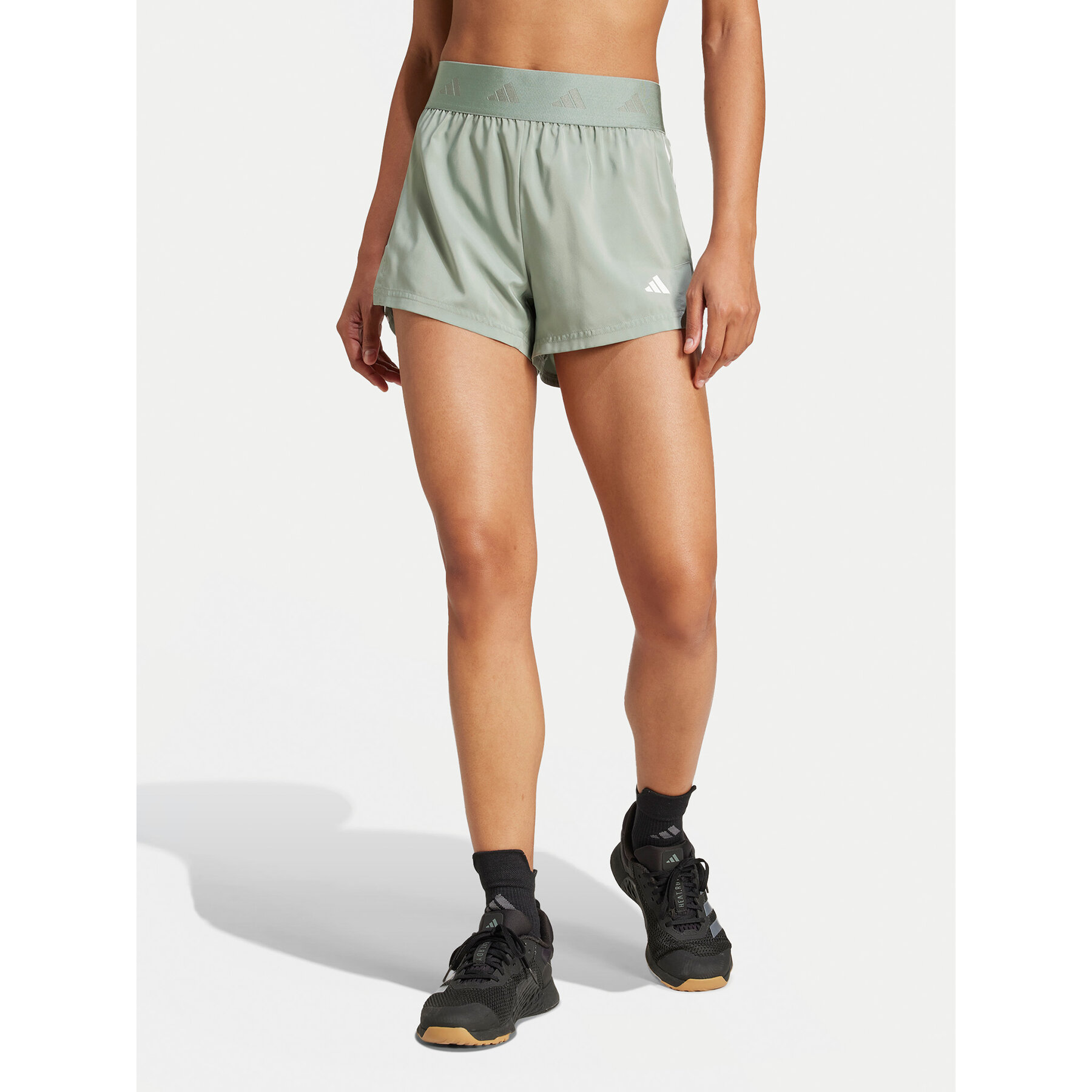 adidas Szorty sportowe Hyperglam Woven JC7392 Zielony Regular Fit