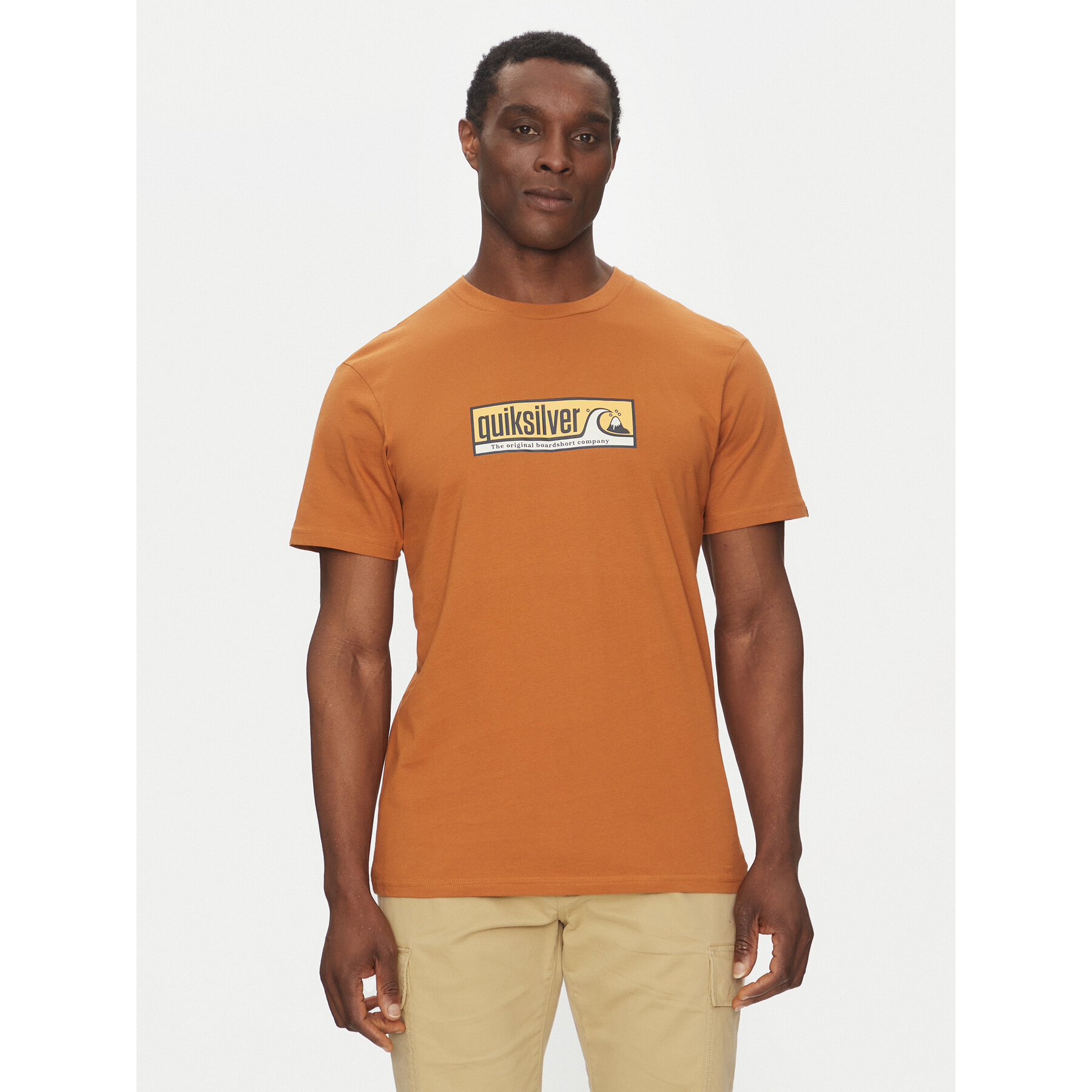 Quiksilver T-Shirt EQYZT08040 Brązowy Regular Fit