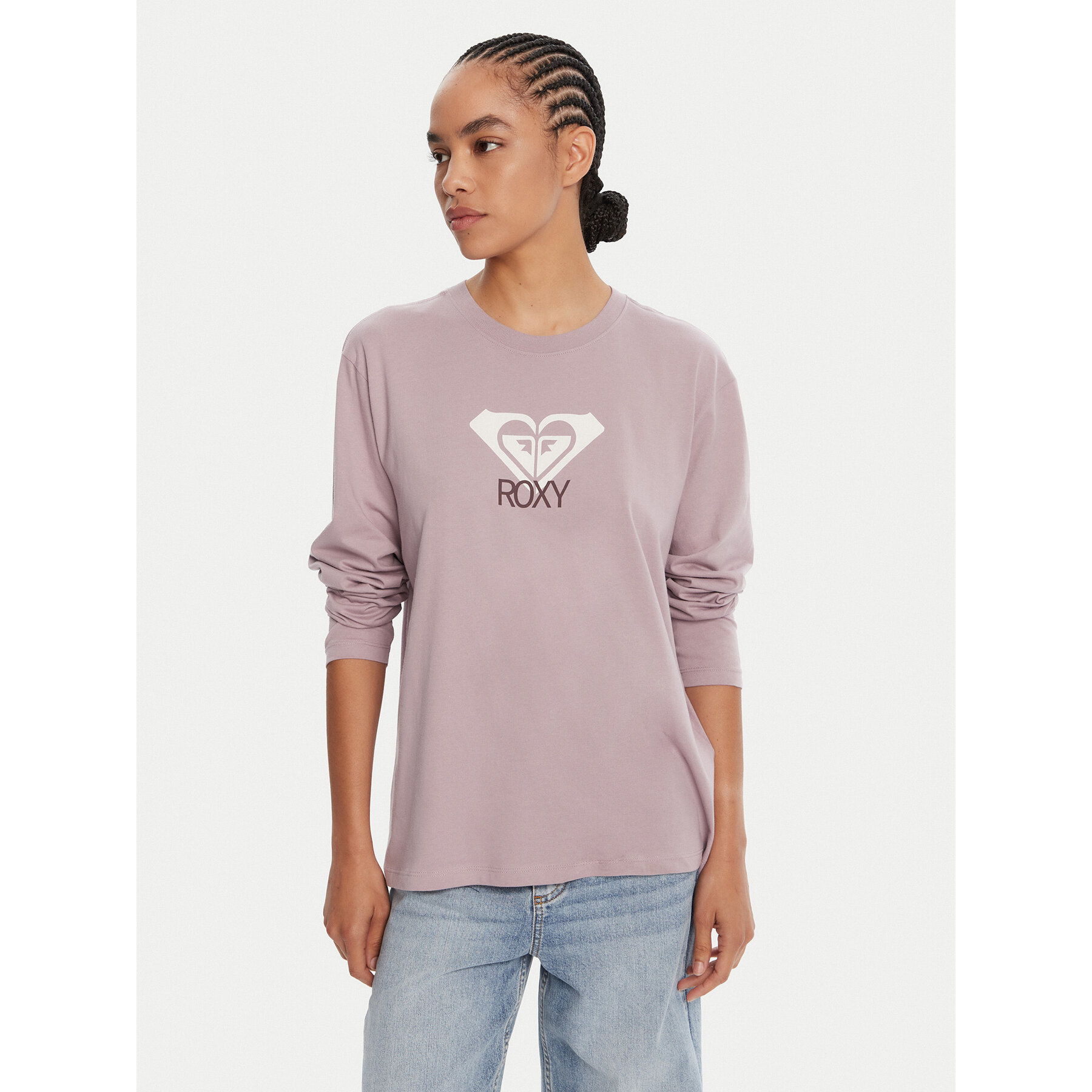 Roxy Bluzka Hangloose Art Ls ERJZT06035 Fioletowy Regular Fit