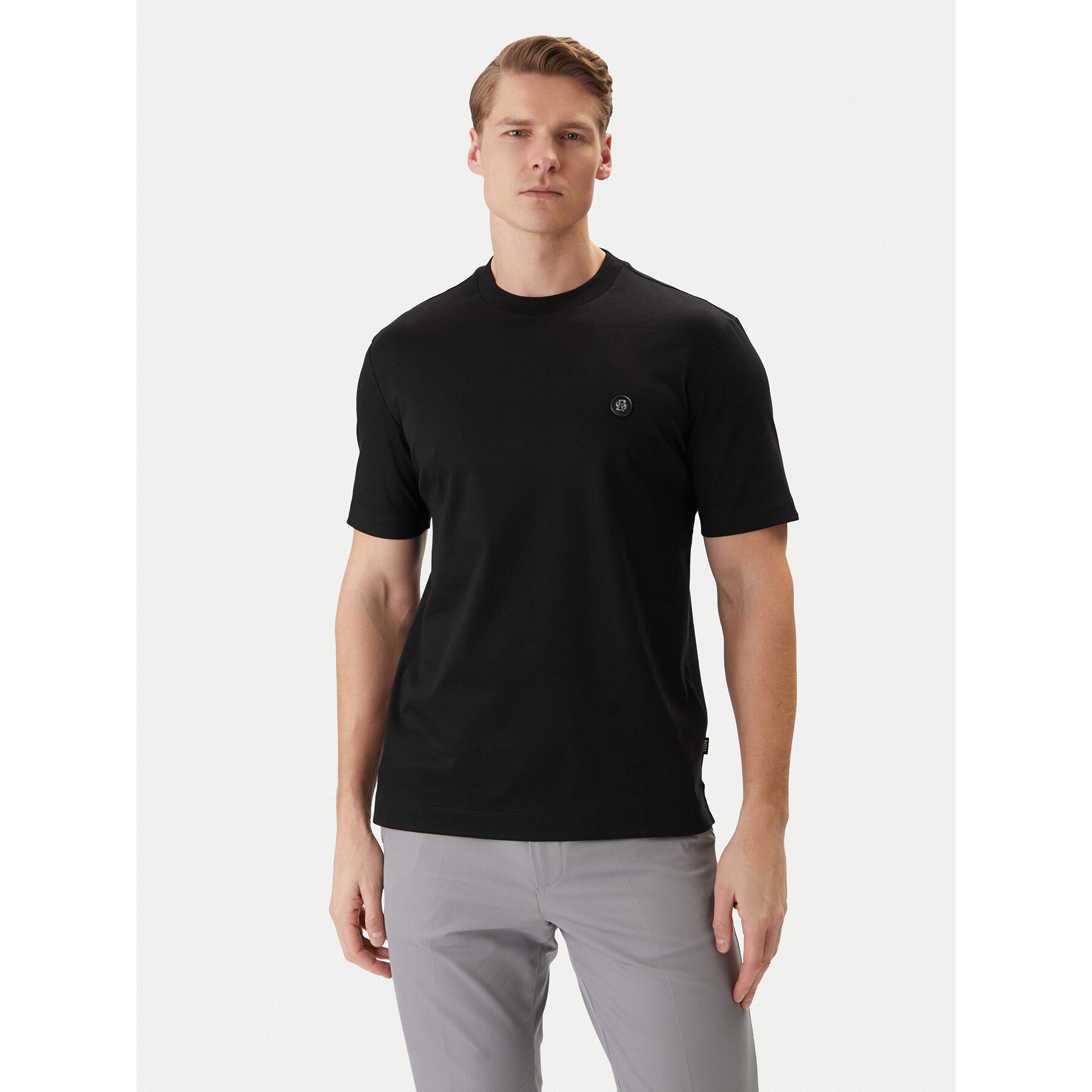 BOSS T-Shirt 50555844 Czarny Regular Fit